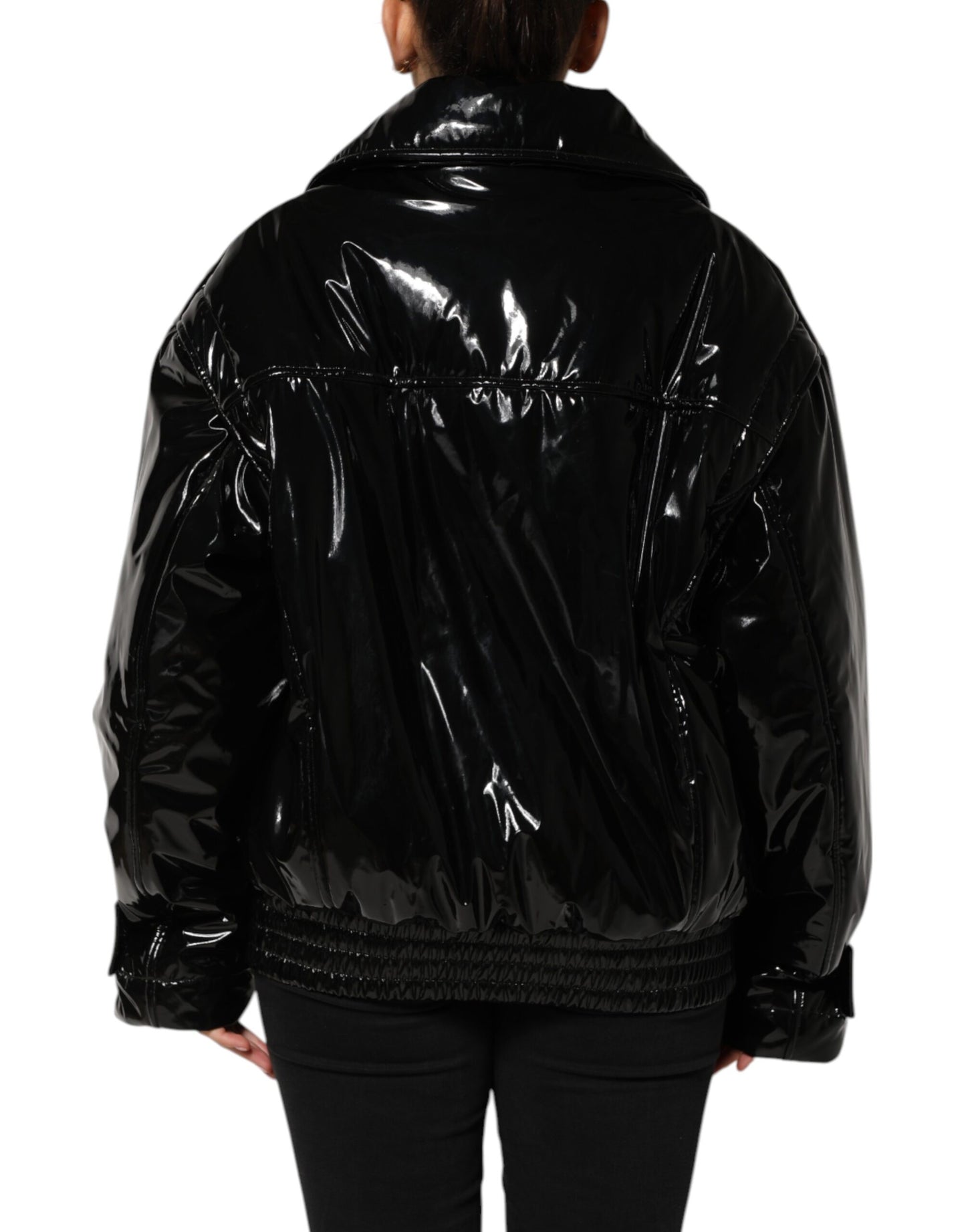 Dolce & Gabbana – Schwarze Steppjacke aus Polyester