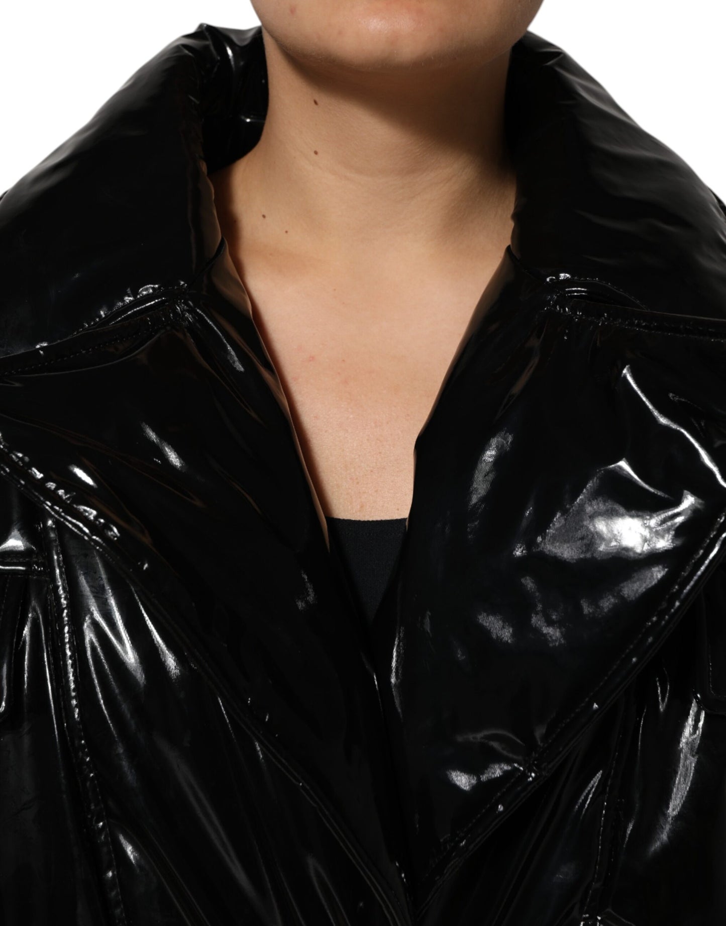 Dolce & Gabbana – Schwarze Steppjacke aus Polyester
