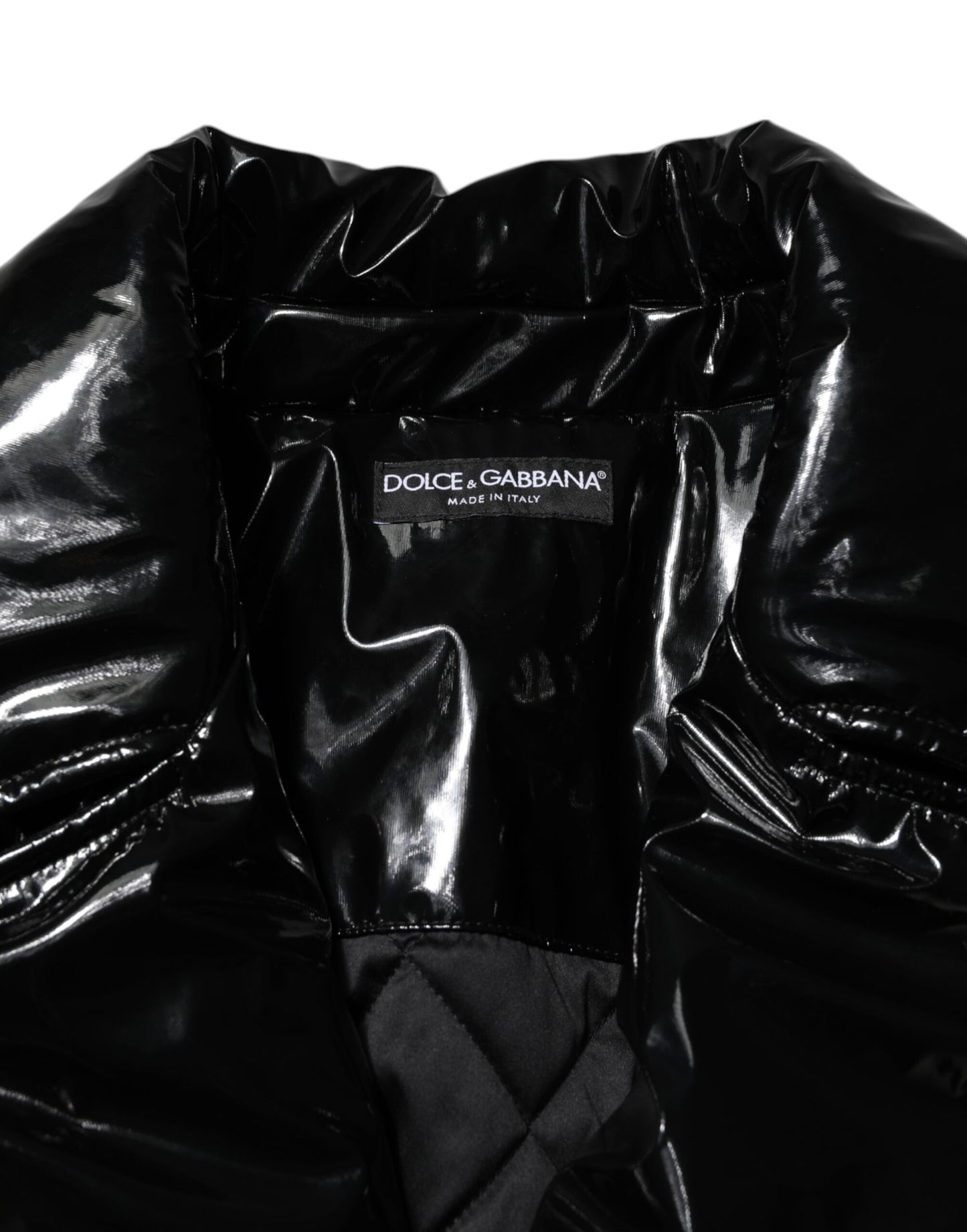 Dolce & Gabbana – Schwarze Steppjacke aus Polyester