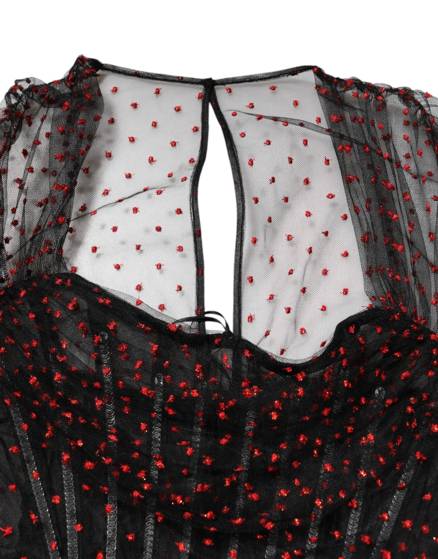 Dolce & Gabbana – Schwarzes, langärmliges Etui-Minikleid mit Spitzenbesatz