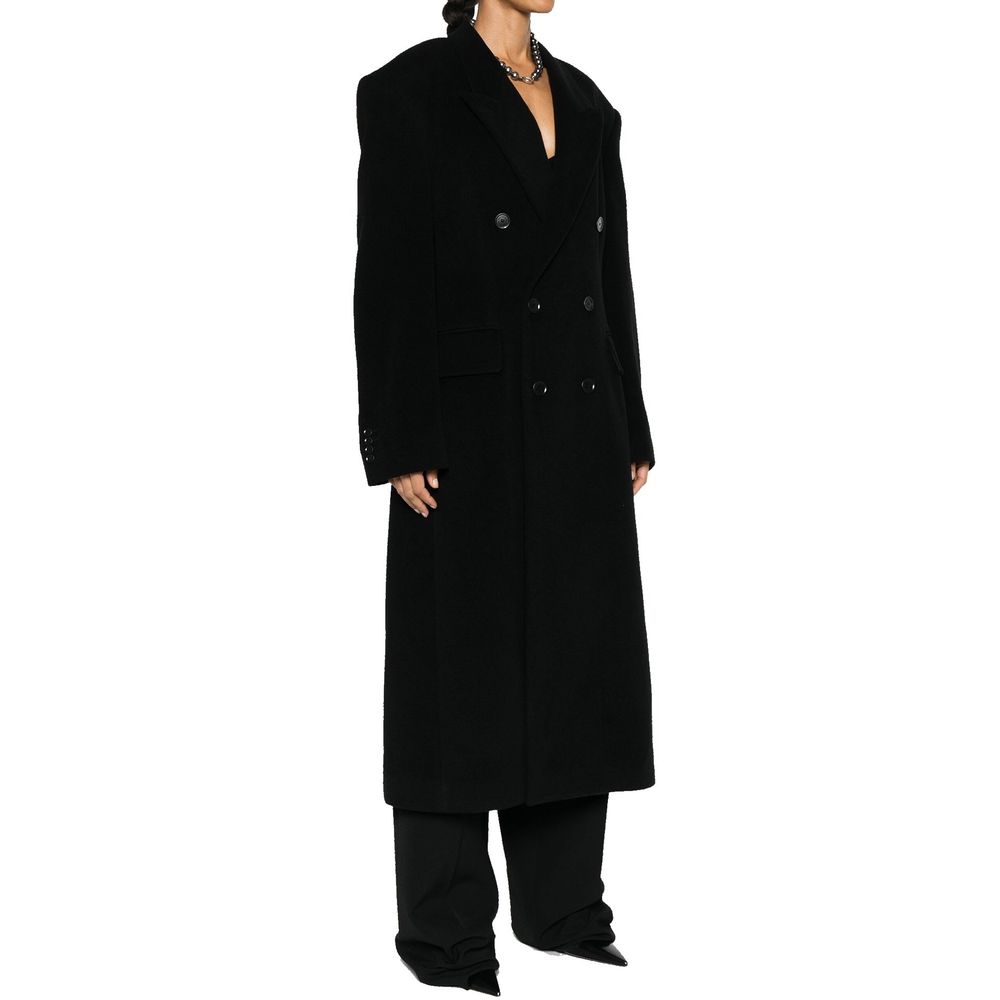 Balenciaga – Mantel aus Kaschmir und Wolle mit Taillenbund