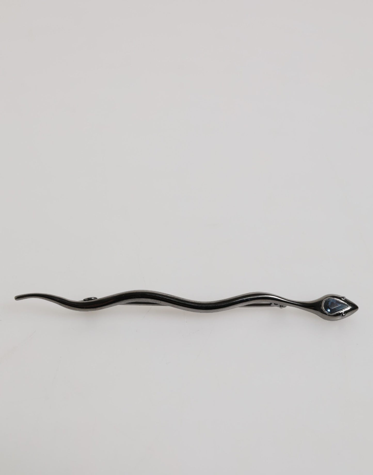 Dolce & Gabbana Schwarze Messing-Kristall-Spilla-Serpente-Herrenbrosche