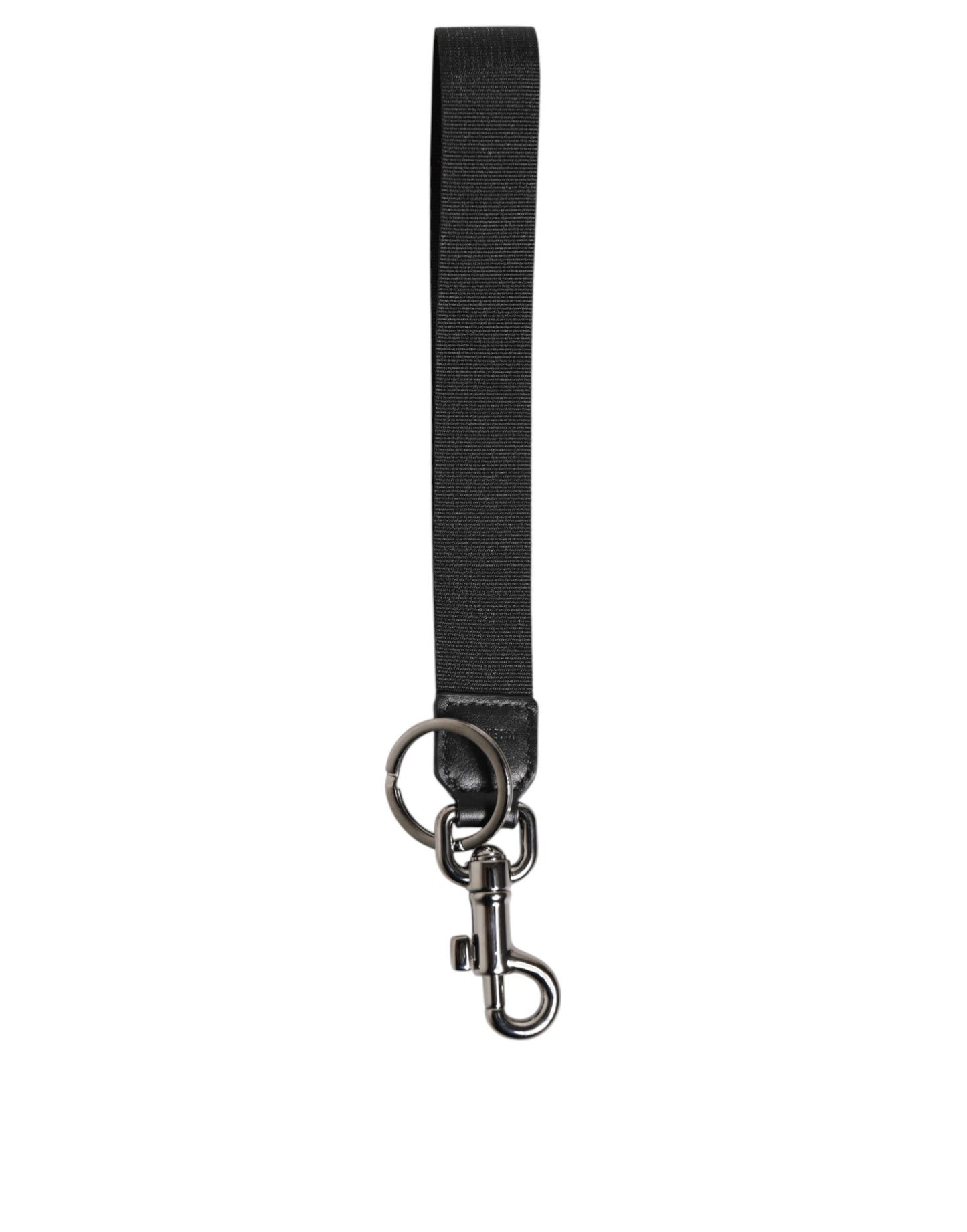 Dolce & Gabbana Schwarz Rot DG Logo Polyester Silber Männer Schlüsselanhänger