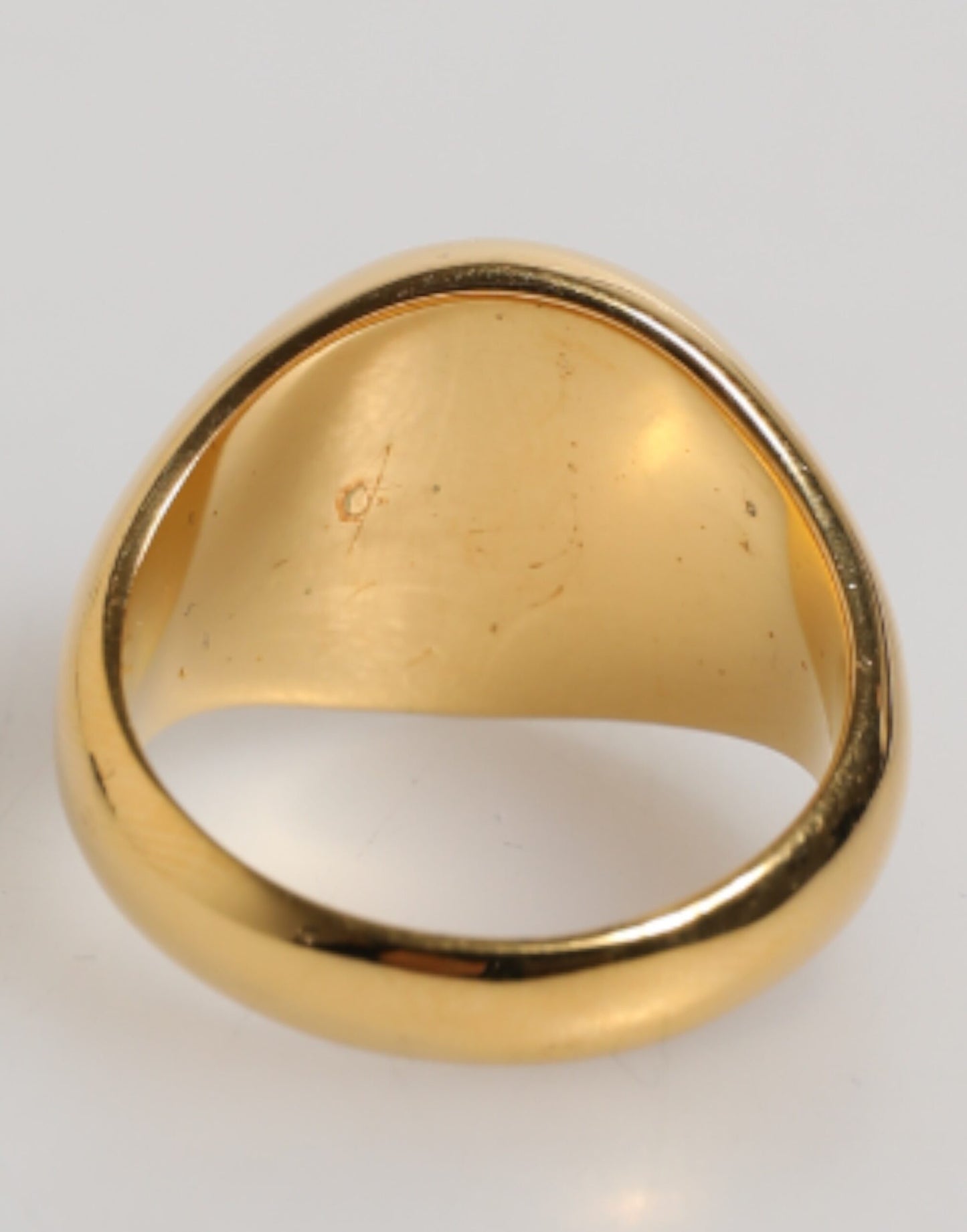 Dolce & Gabbana Herrenring aus echtem Messing in Goldton mit rotem DG-Logo