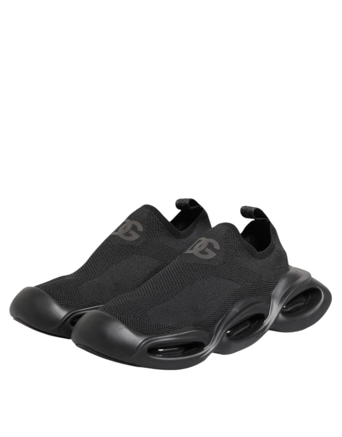 Dolce & Gabbana – Schwarze Slip-On-Wave-Low-Top-Sneaker für Herren