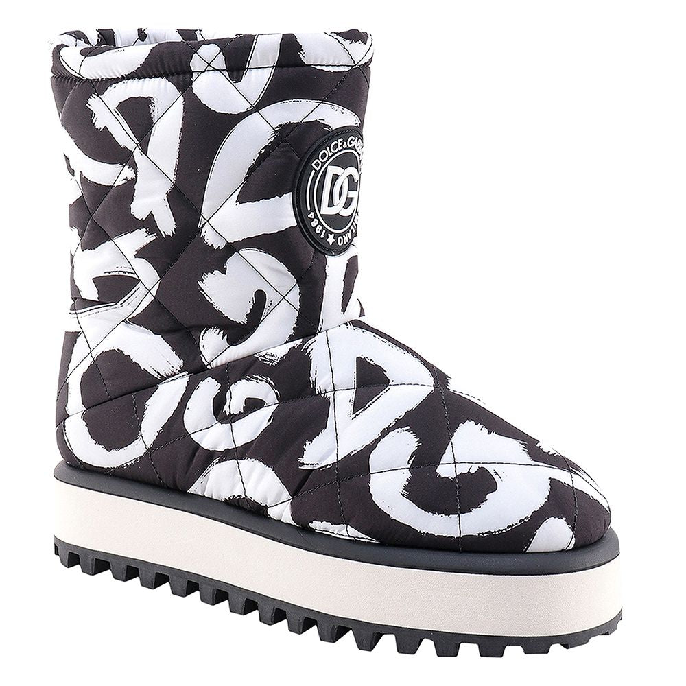Dolce & Gabbana Schwarzer Nylonstiefel