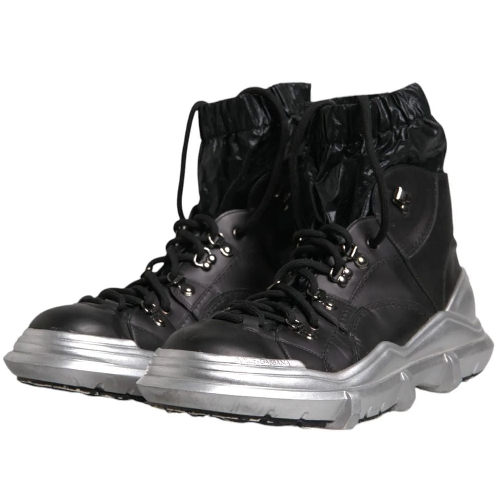 Dolce & Gabbana Schwarzer Nylonstiefel
