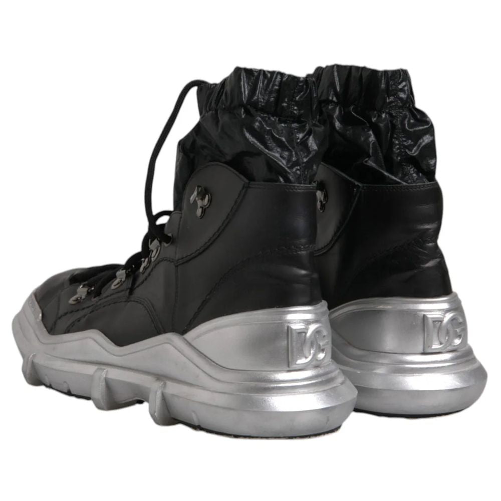 Dolce & Gabbana Schwarzer Nylonstiefel