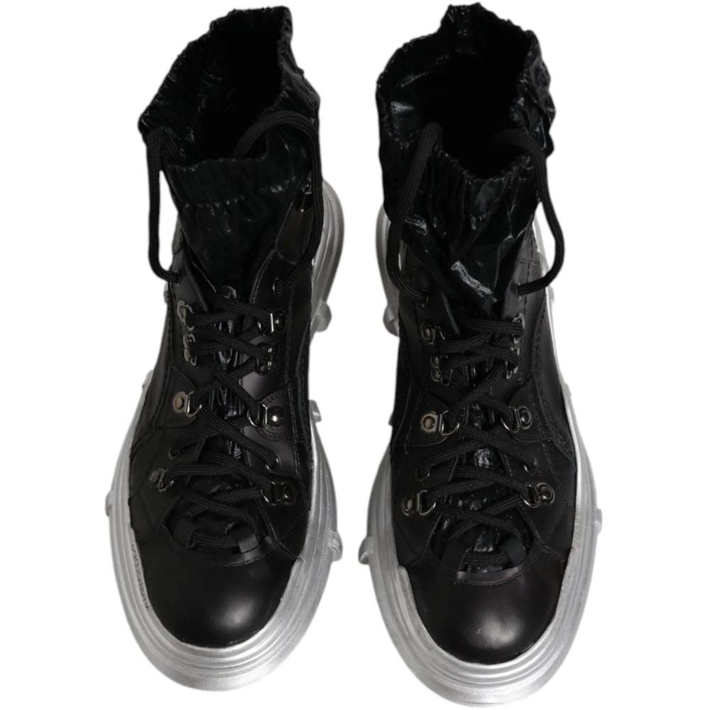 Dolce & Gabbana Schwarzer Nylonstiefel