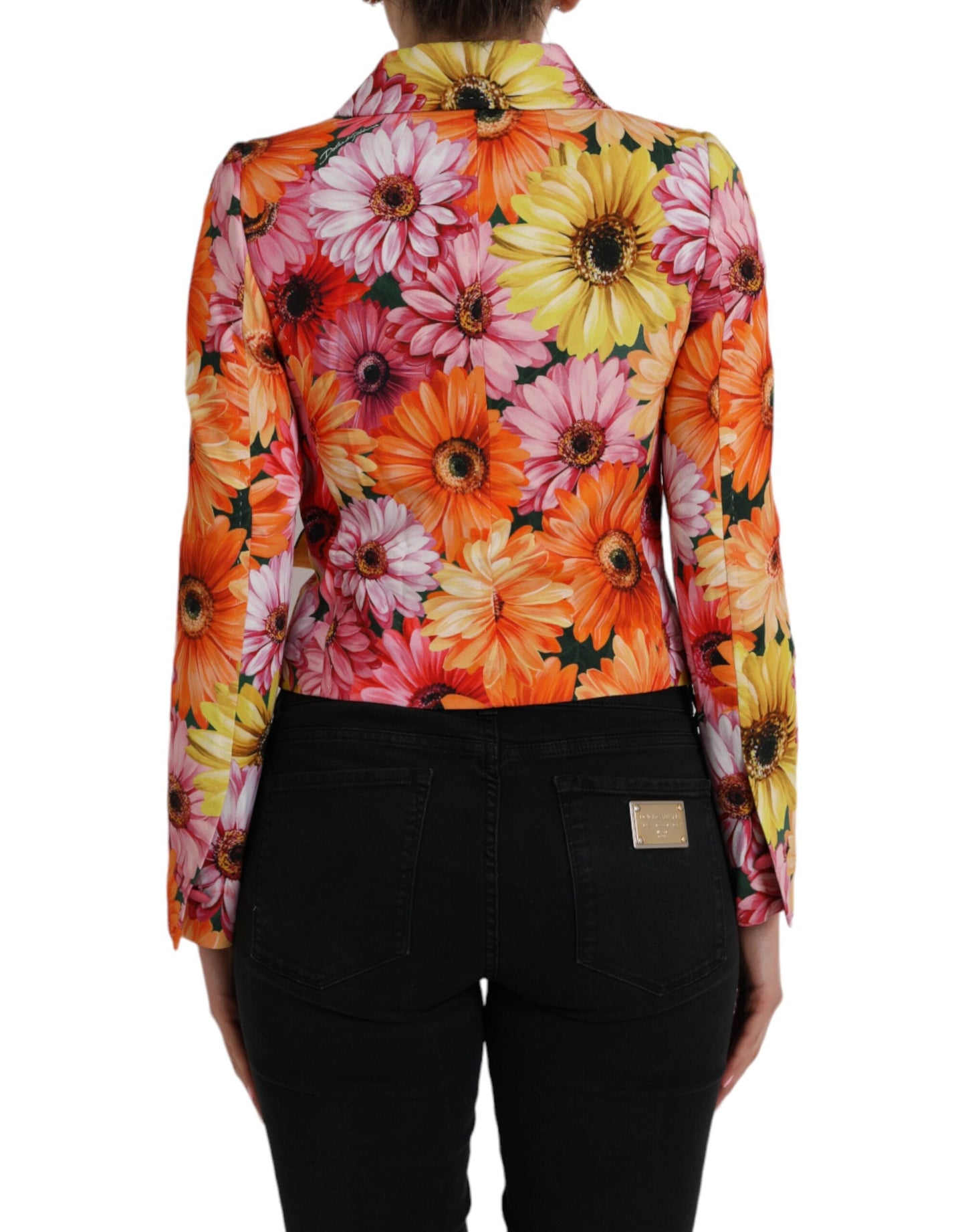 Dolce & Gabbana Mehrfarbige Jacke mit Gänseblümchen-Print und Fantasie-Blumenmuster