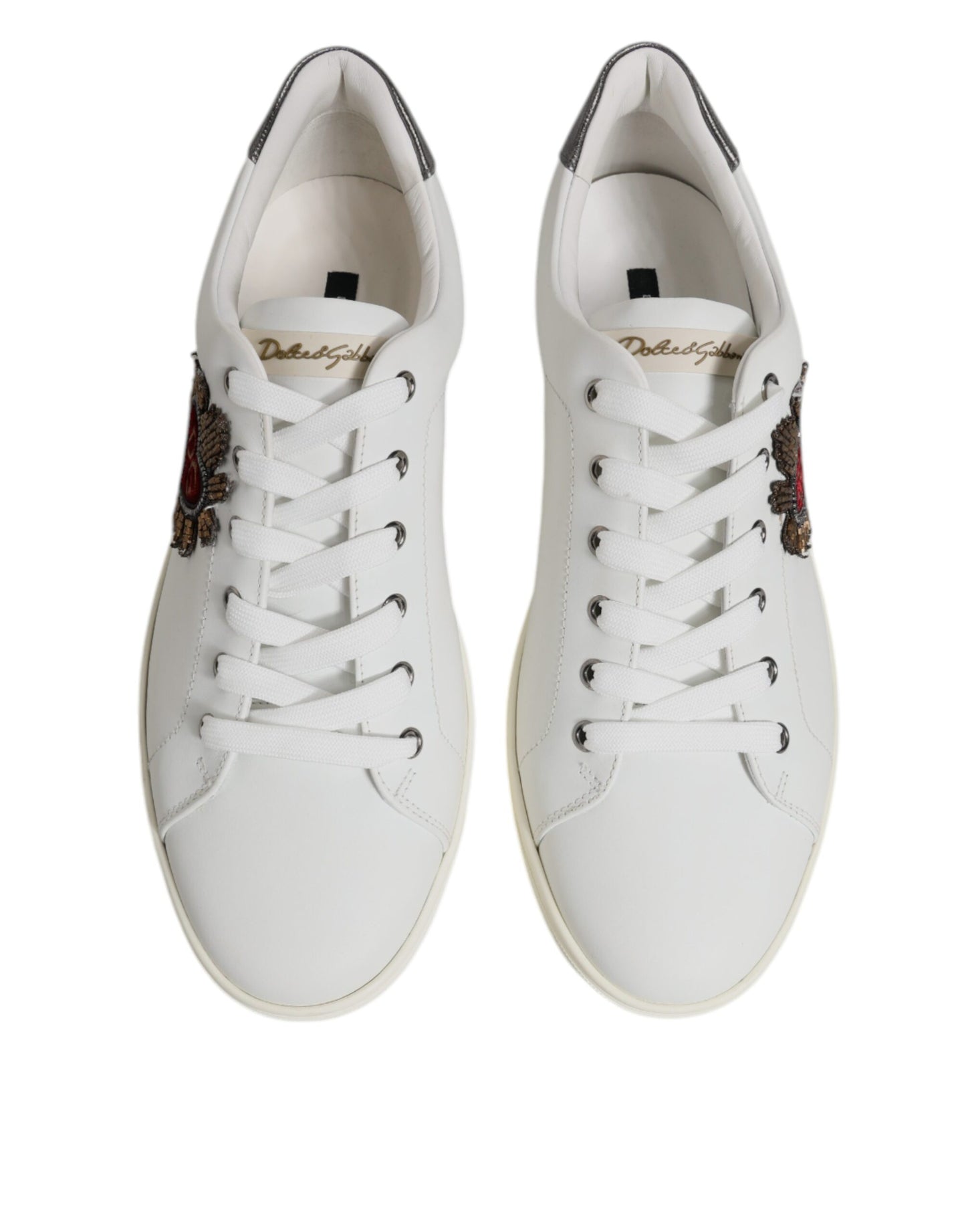 Dolce & Gabbana Weiße Sacred Heart Männer Low Top Sneakers Schuhe