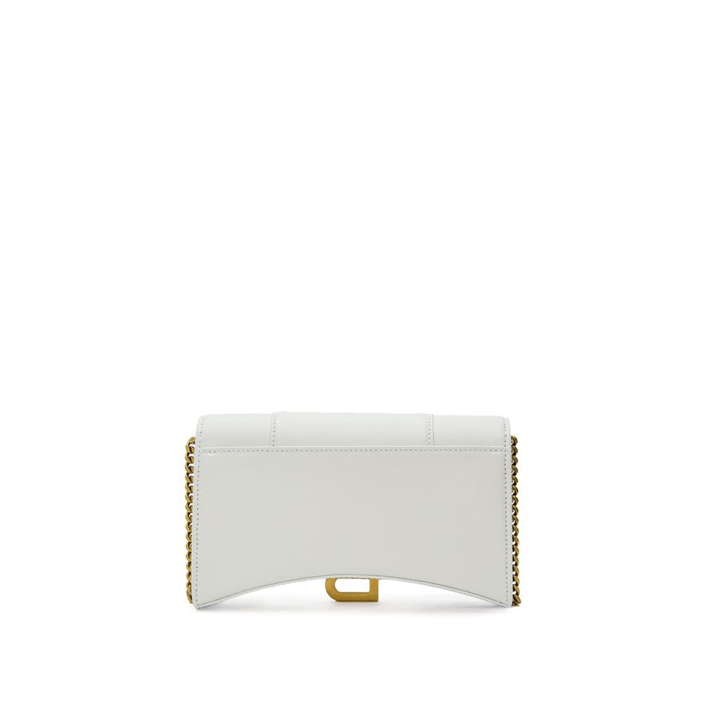 Balenciaga – Schultertasche aus weißem Leder