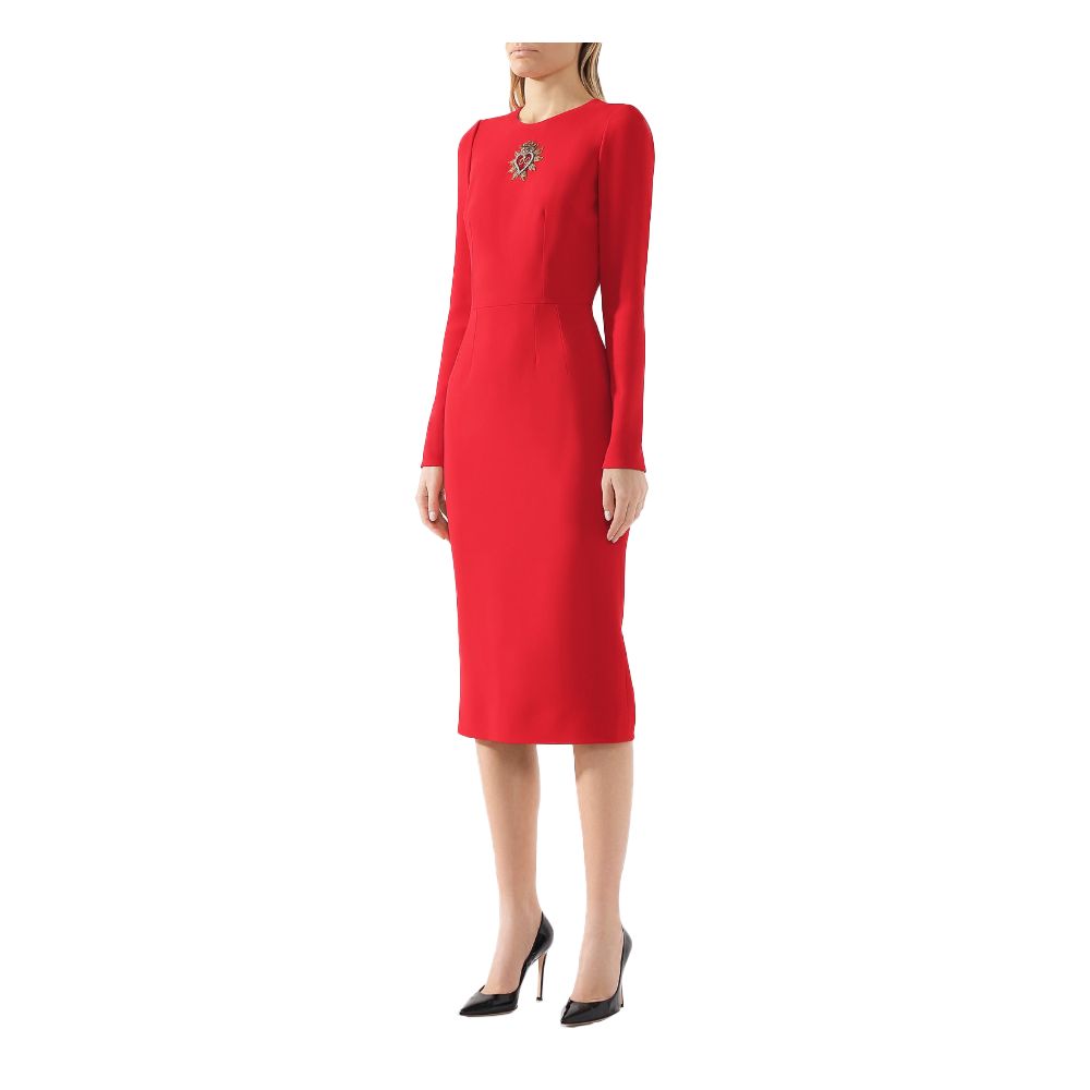 Dolce & Gabbana Rotes Viskosekleid