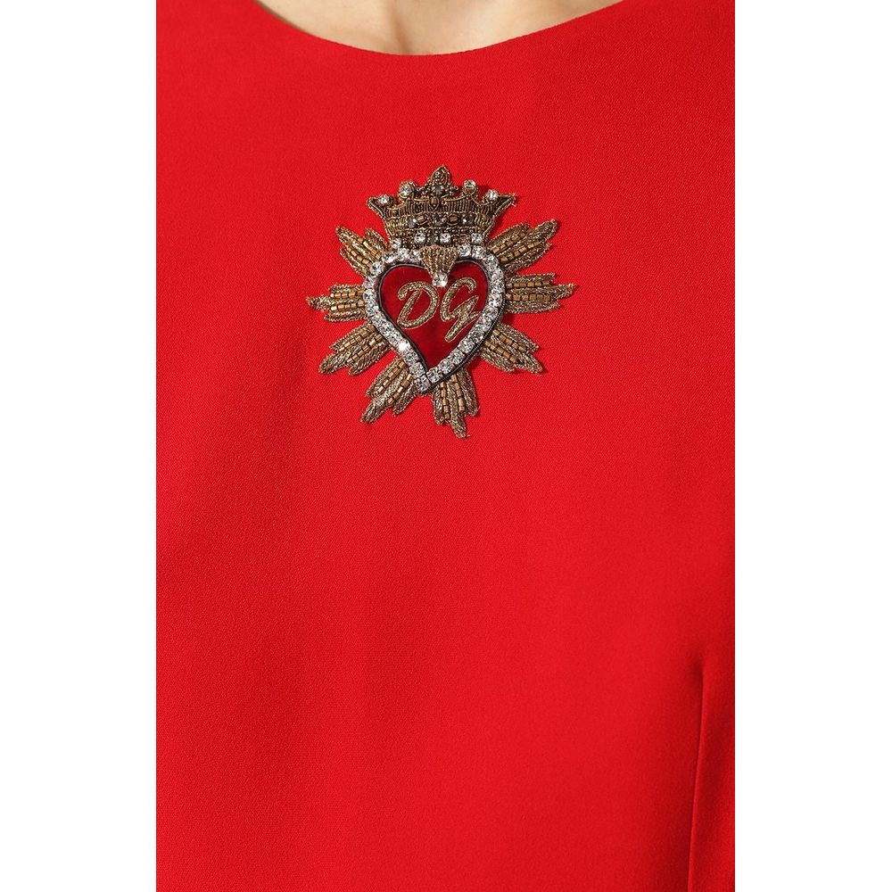 Dolce & Gabbana Rotes Viskosekleid