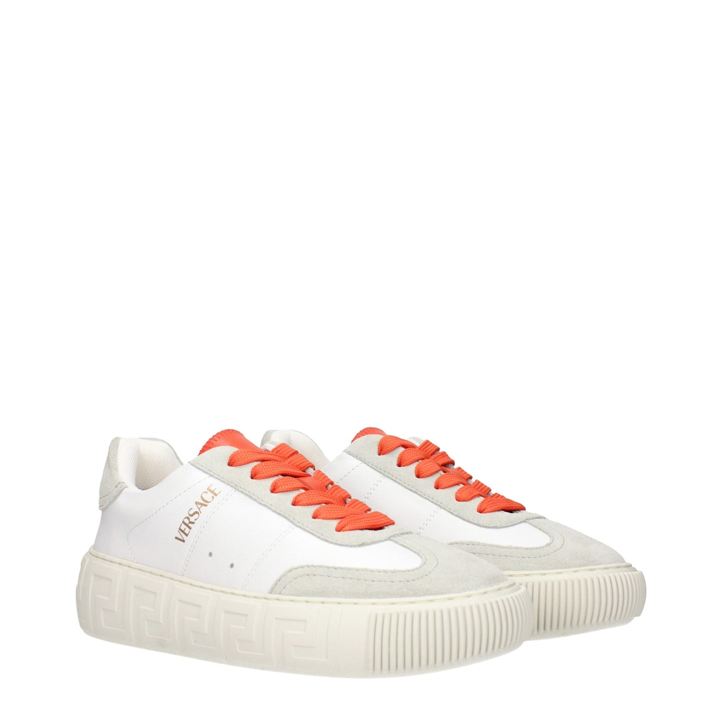 Weiße Ledersneaker von Versace