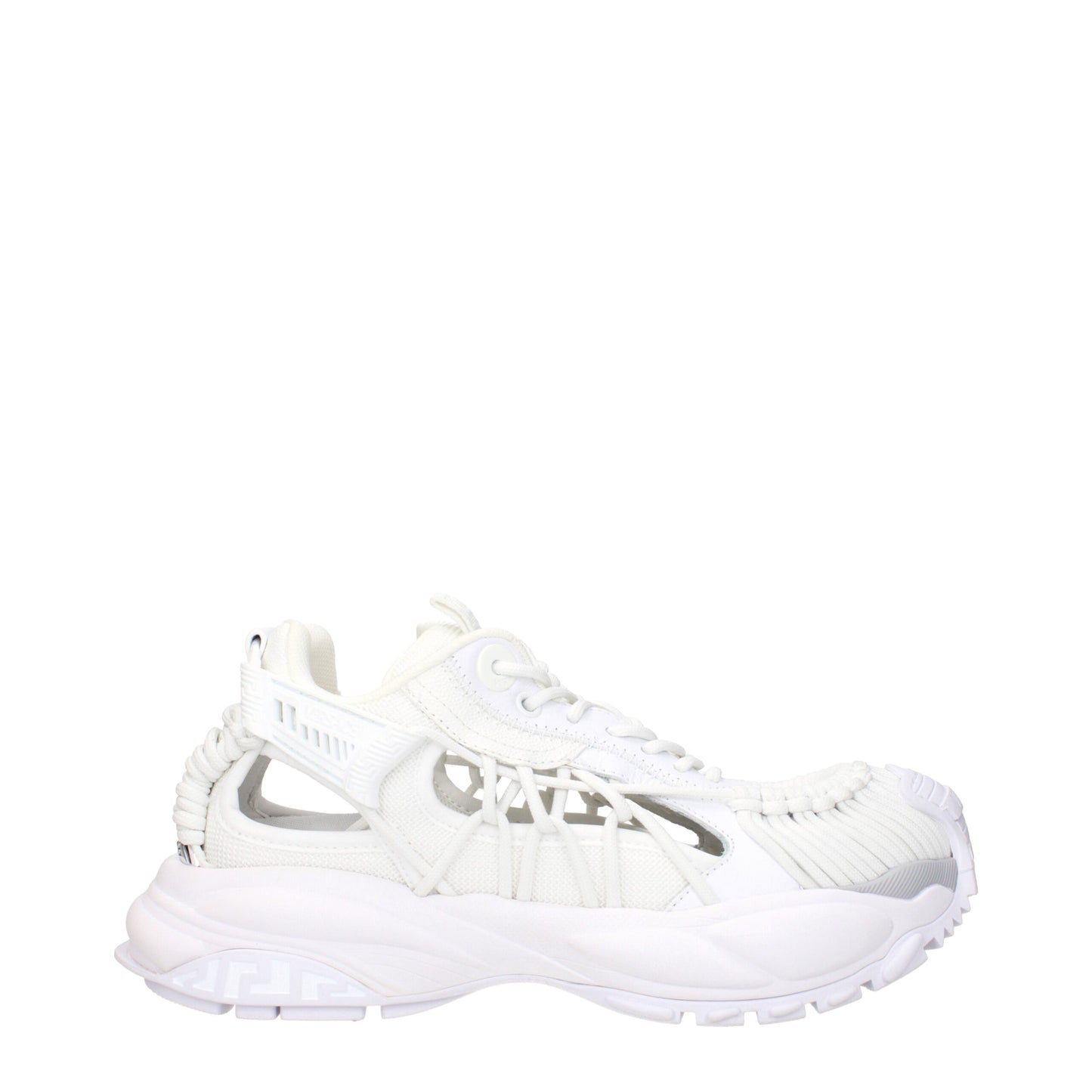 Versace Weiße niedrige Lederschuhe