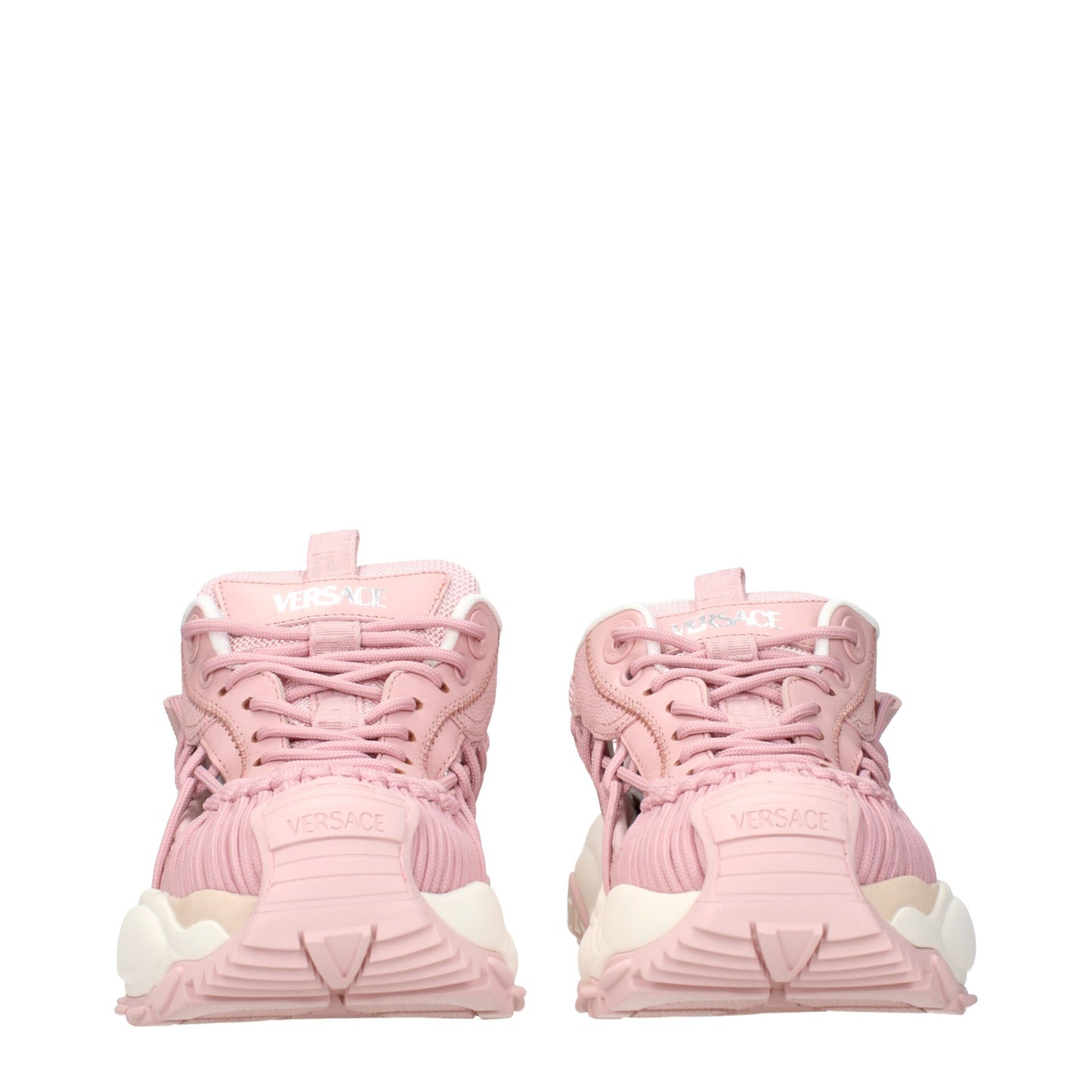 Versace – Rosafarbene, klobige Leder-Sneaker