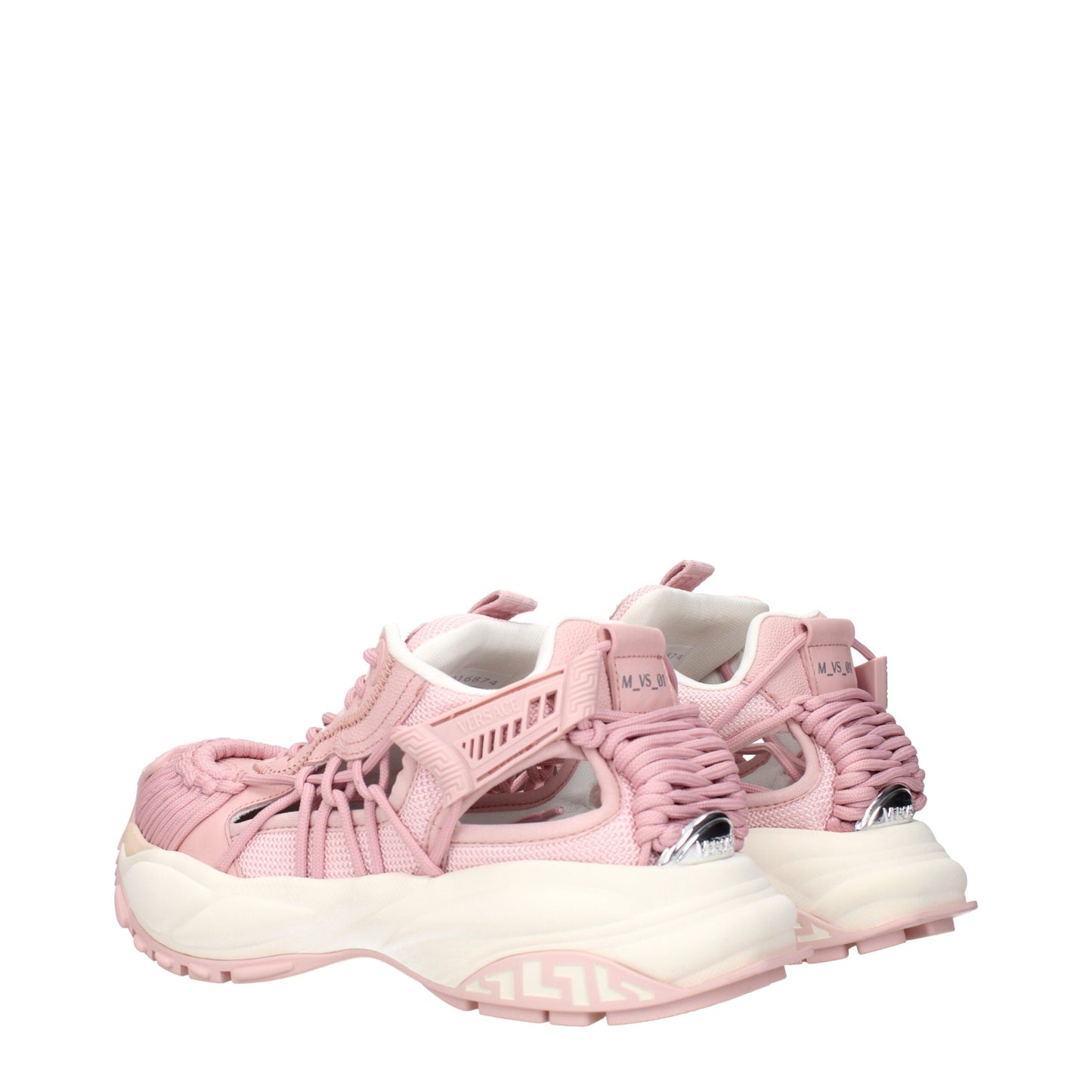Versace – Rosafarbene, klobige Leder-Sneaker