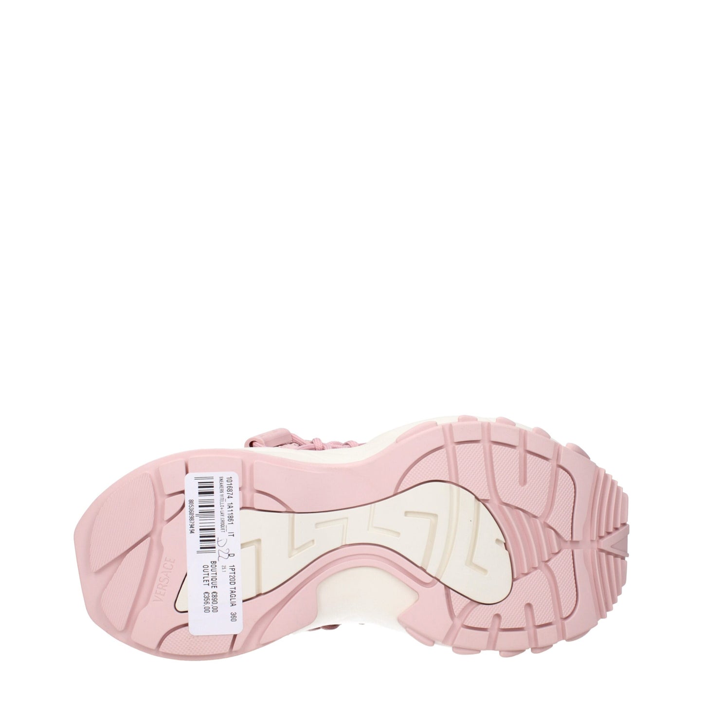 Versace – Rosafarbene, klobige Leder-Sneaker