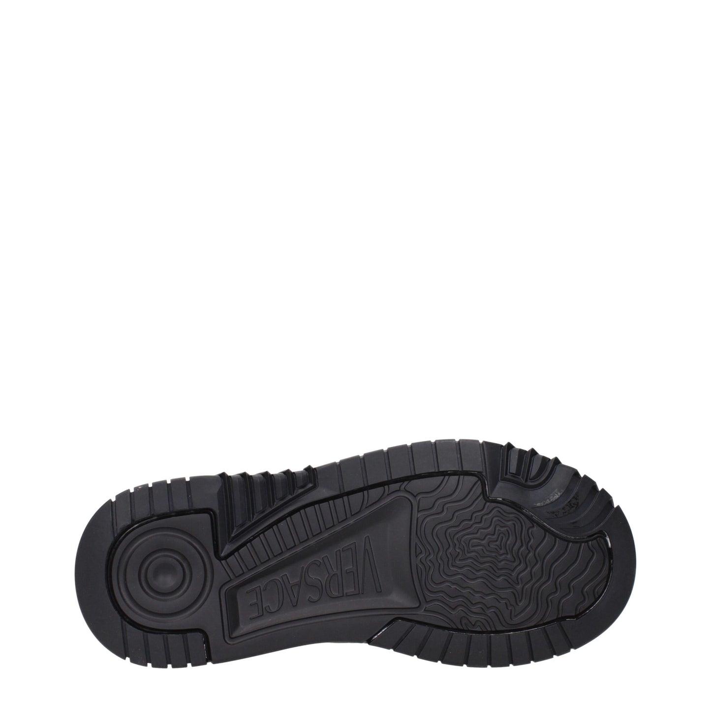 Versace – Schwarze, klobige Leder-Sneaker