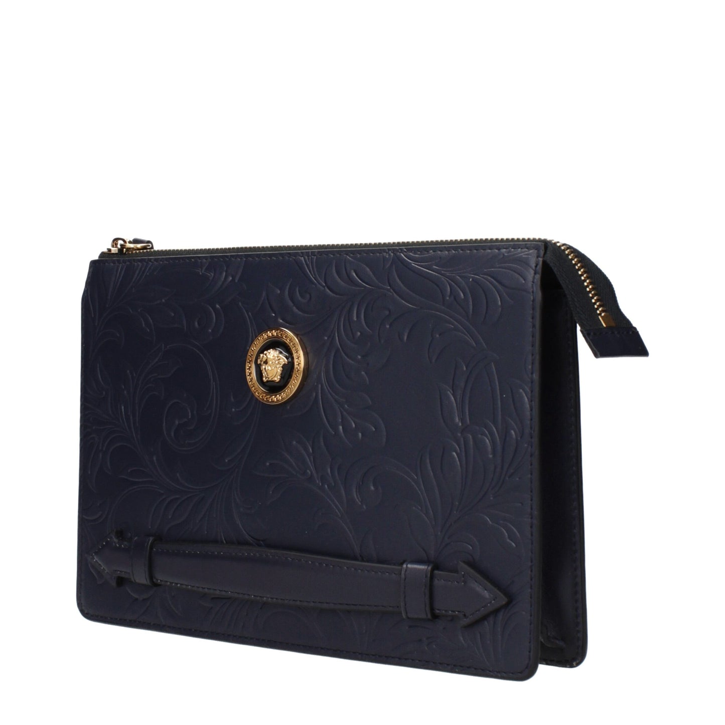 Versace Blaue Leder-Clutch-Taschen