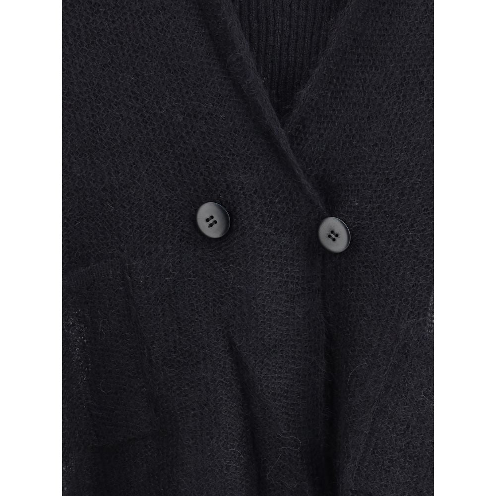 Giorgio Armani Doppelreihiger Cardigan und Top aus einer Woll-Mohair-Mischung Twin Set