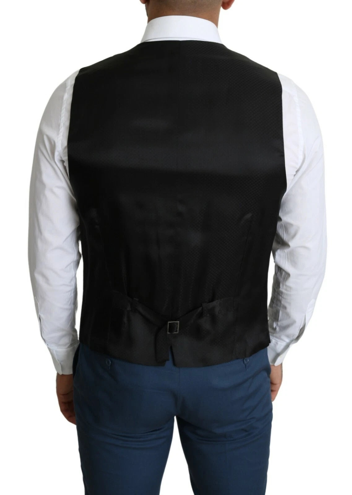 Dolce & Gabbana Schwarze Herren-Weste aus Wolle