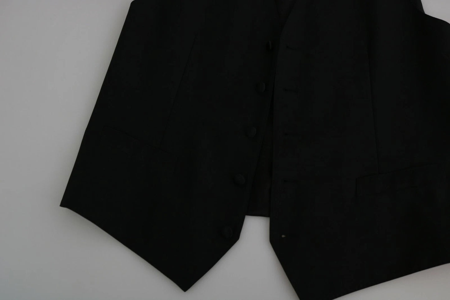 Dolce & Gabbana Schwarze Herren-Weste aus Wolle