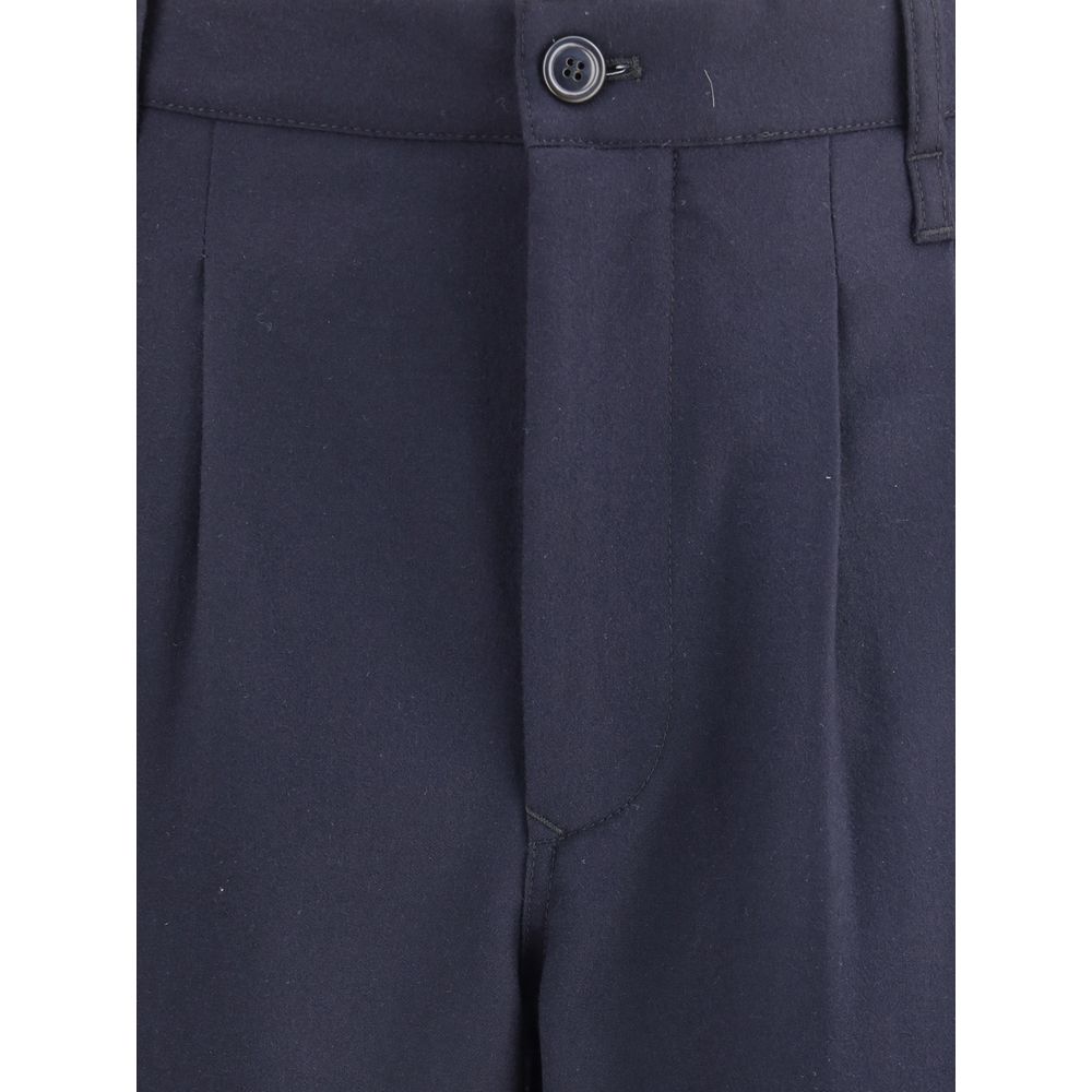 Giorgio Armani Leichte Single-Dart-Hose aus Wollstoff