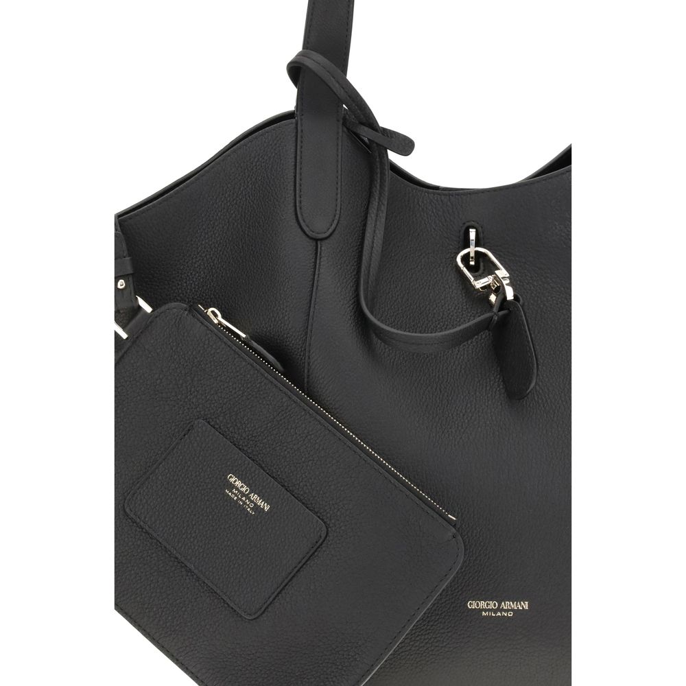 Giorgio Armani – Mittelgroße Umhängetasche aus Wildleder