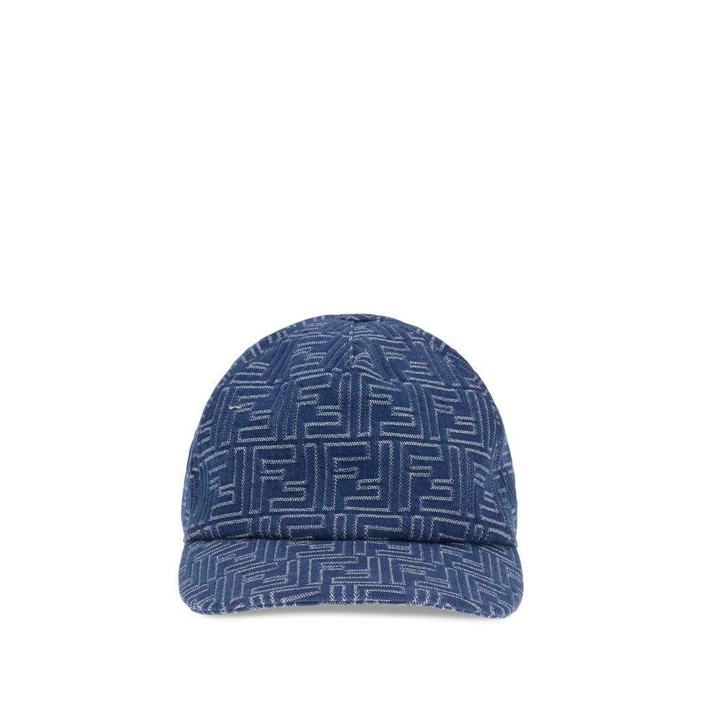 Fendi Denim-Baseballmütze mit Stickerei
