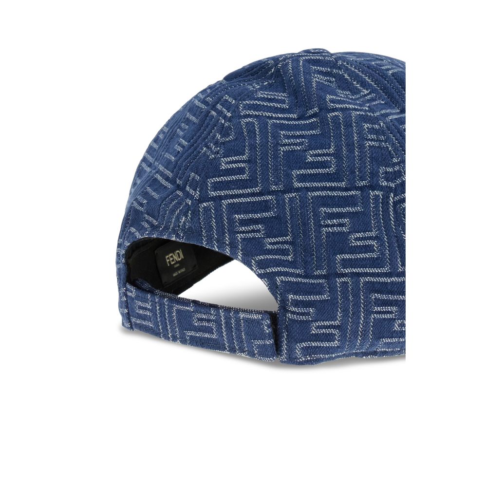 Fendi Denim-Baseballmütze mit Stickerei