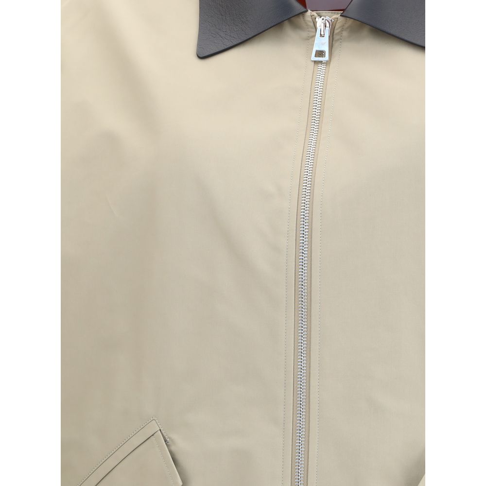 Givenchy Harrington-Jacke aus Baumwolle mit Lederdetails