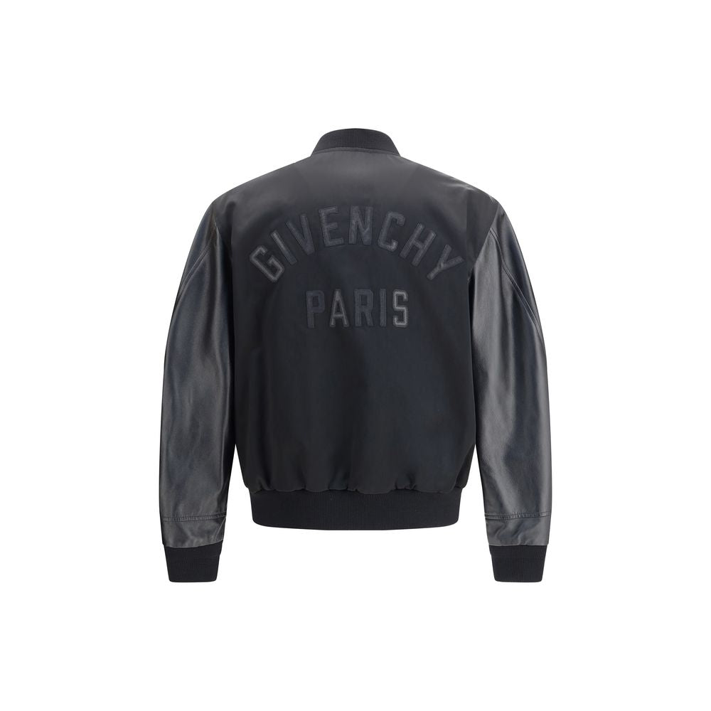 Givenchy Bomberjacke aus Leder und Satin