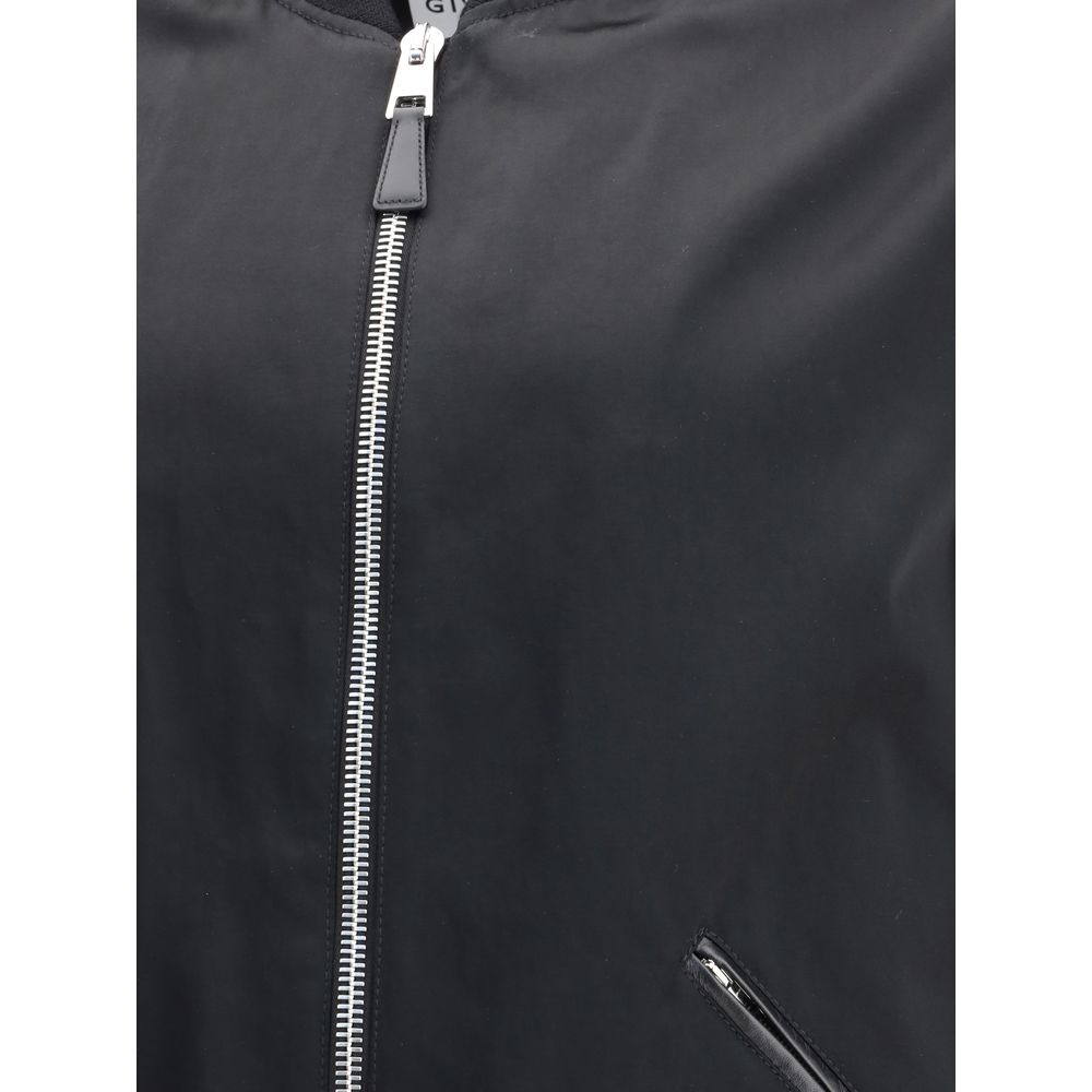Givenchy Bomberjacke aus Leder und Satin