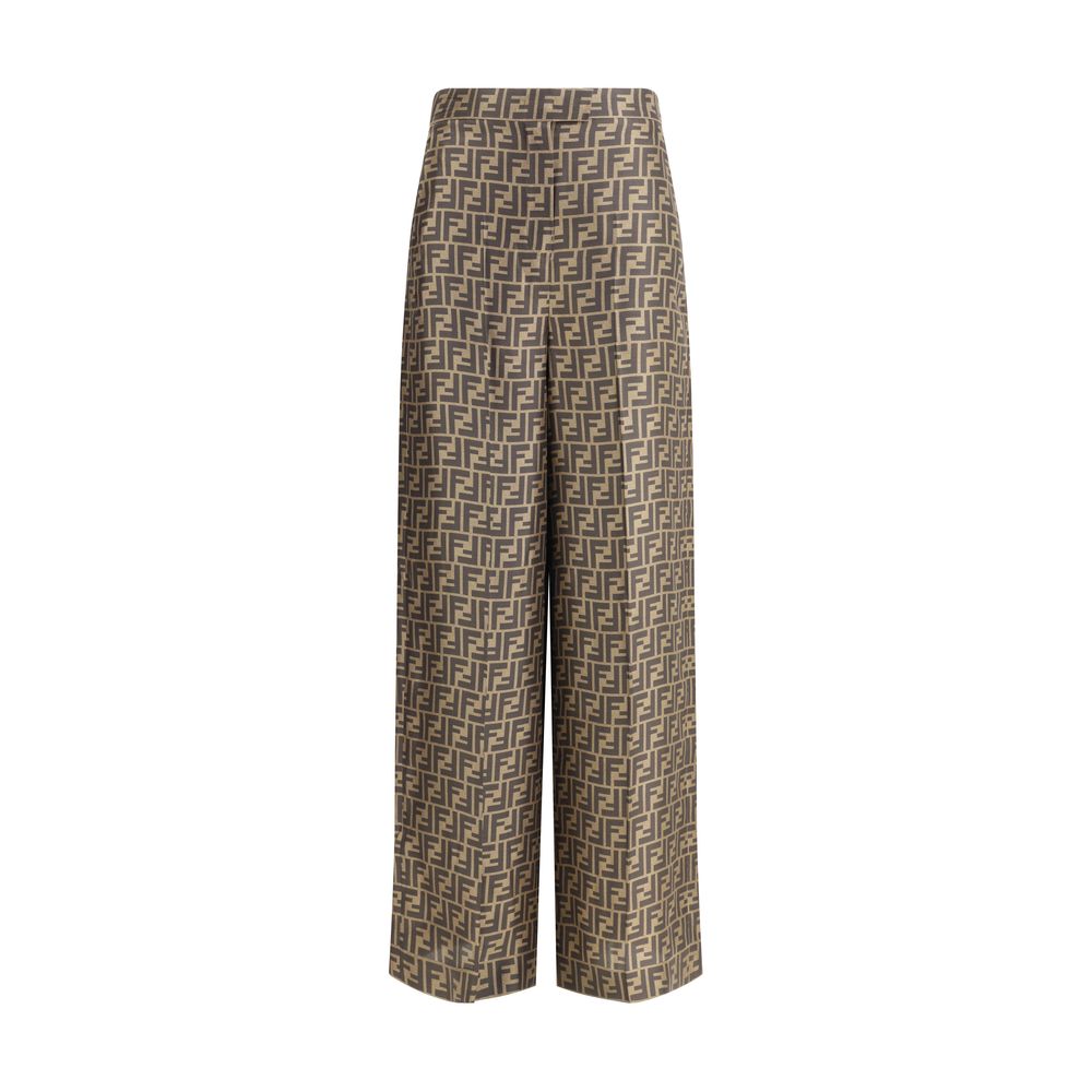 Seidenhose mit Fendi-Monogrammmuster