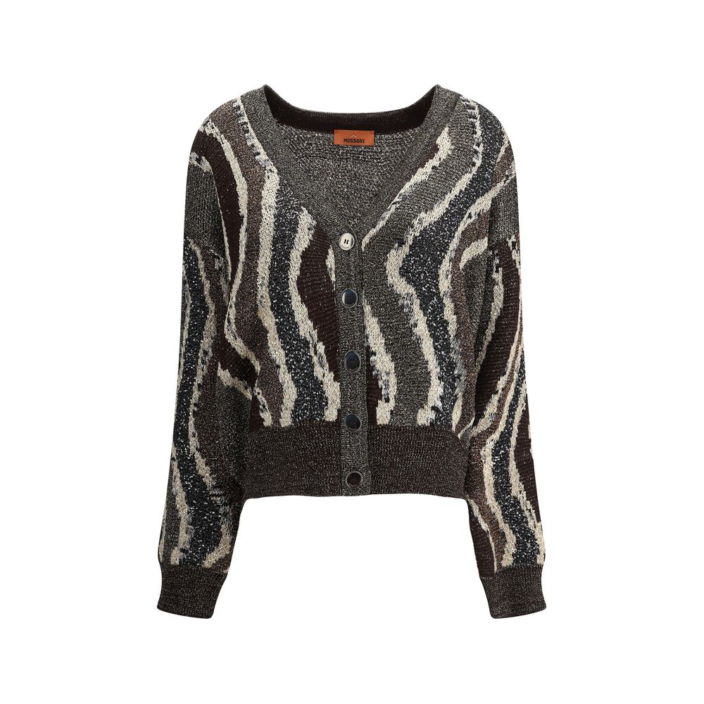 Missoni – Kastenförmiger Cardigan mit Wellenmuster