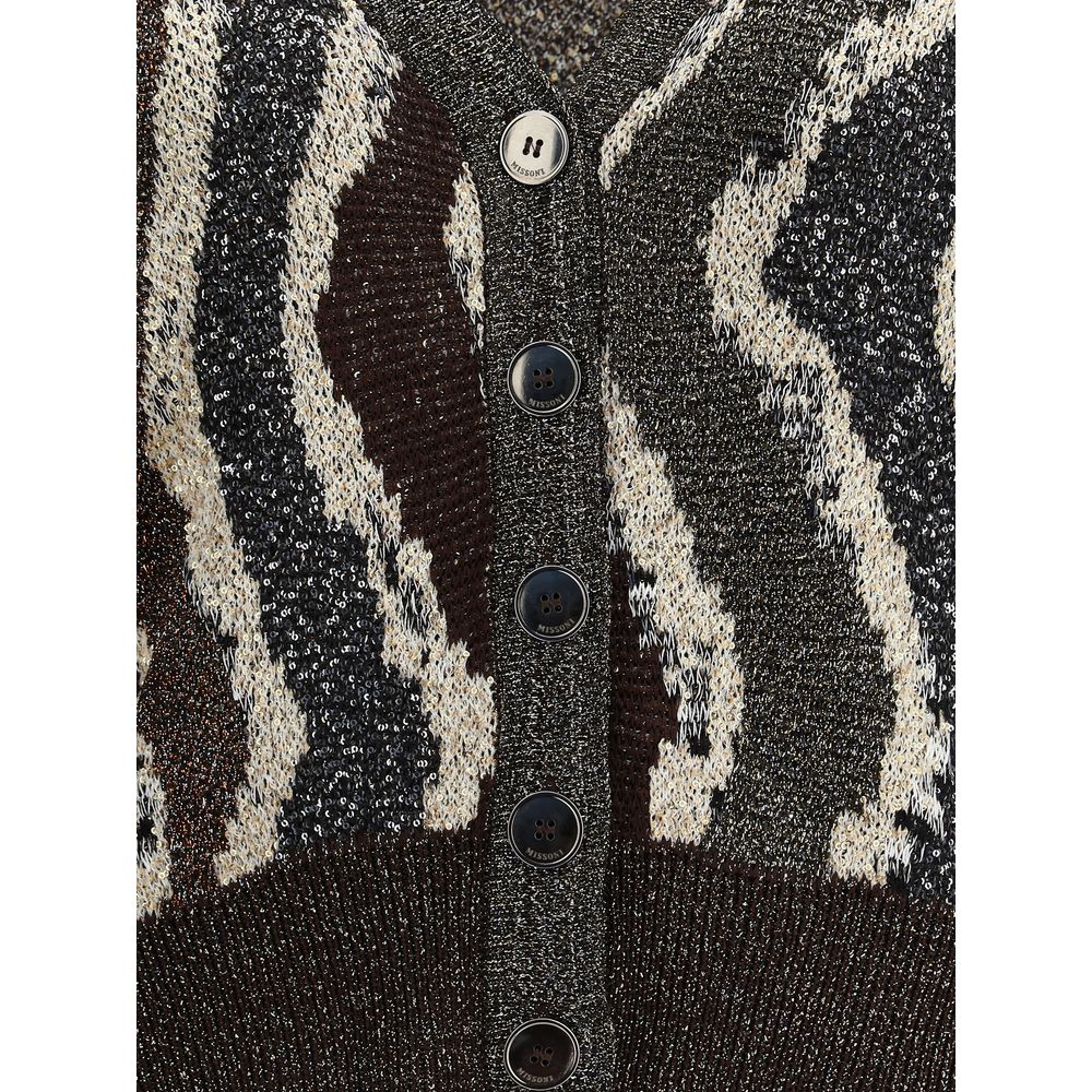 Missoni – Kastenförmiger Cardigan mit Wellenmuster