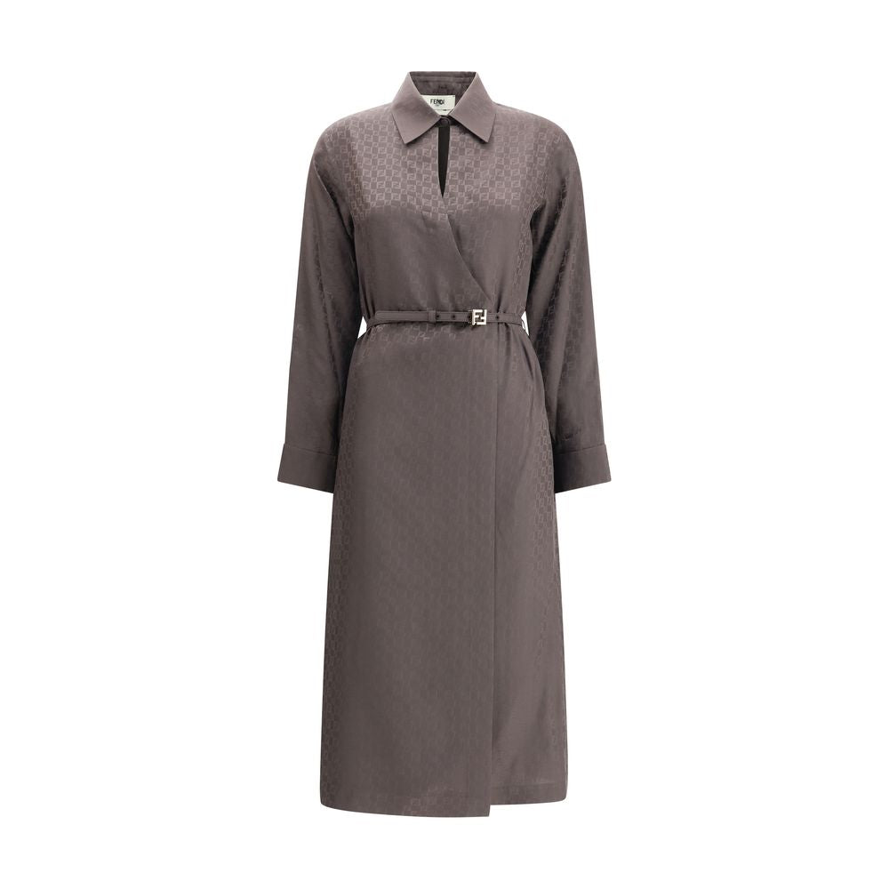 Fendi FF Seidenjacquardkleid