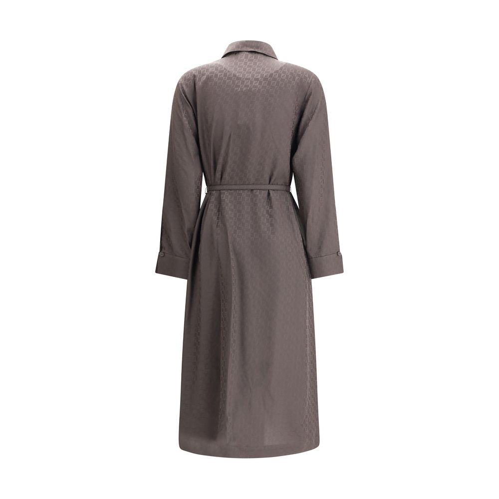 Fendi FF Seidenjacquardkleid