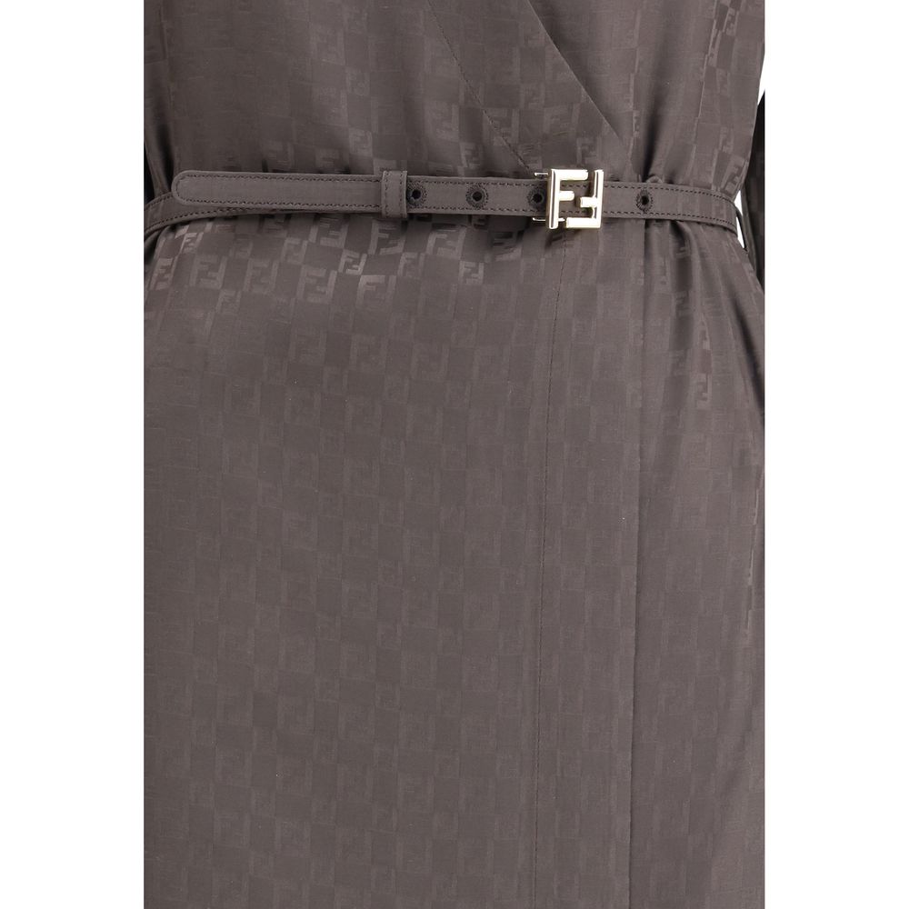 Fendi FF Seidenjacquardkleid