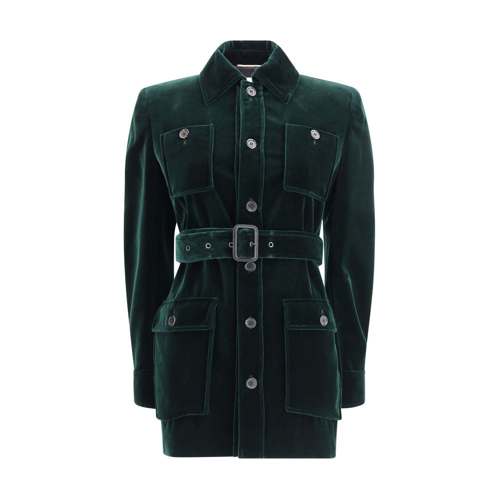 Saint Laurent Samtjacke Sahara