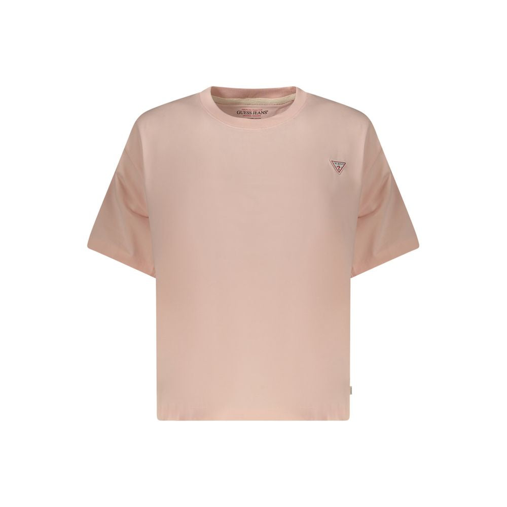Guess Jeans Rosa Baumwoll-T-Shirt für Damen