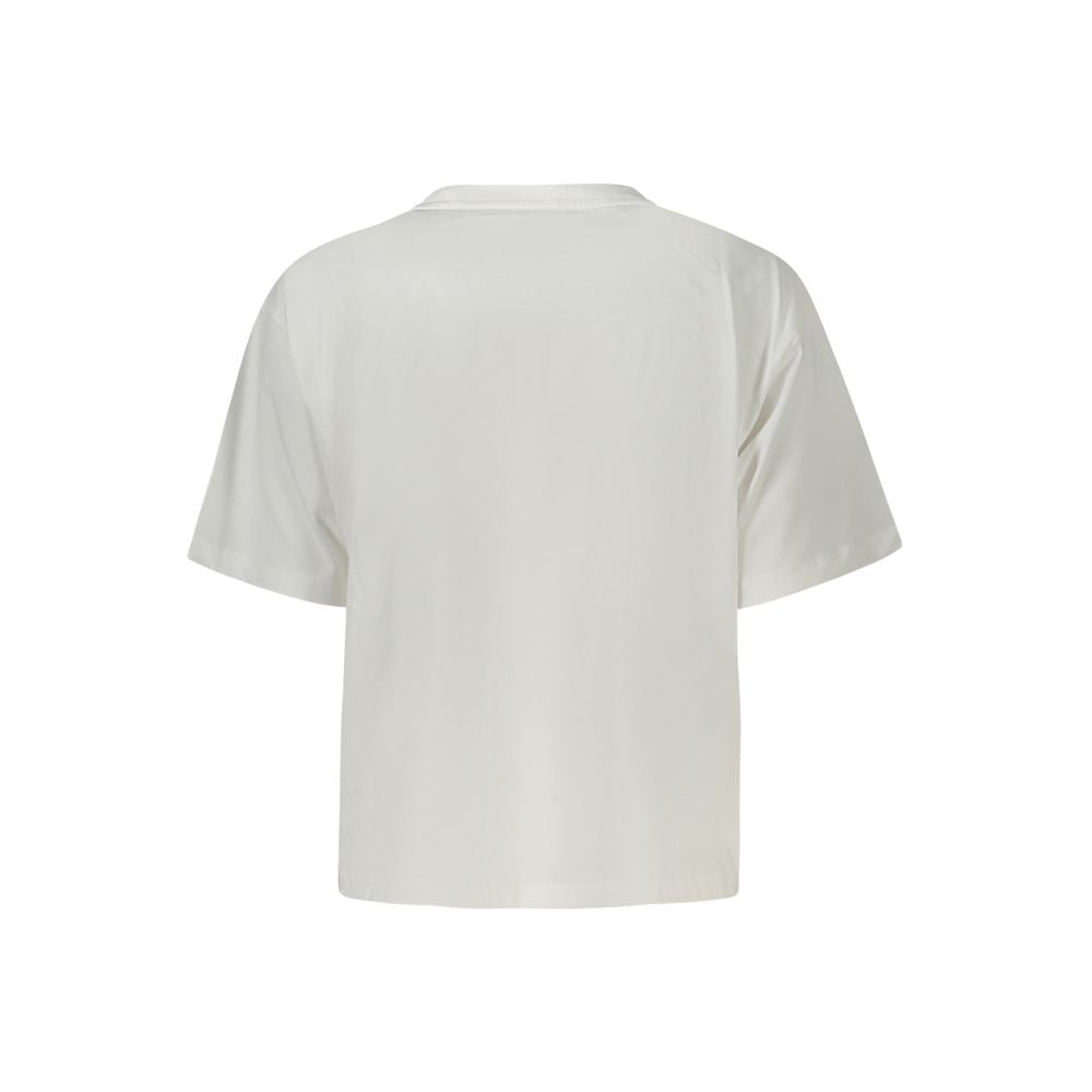 Guess Jeans Weißes Baumwoll-T-Shirt für Damen