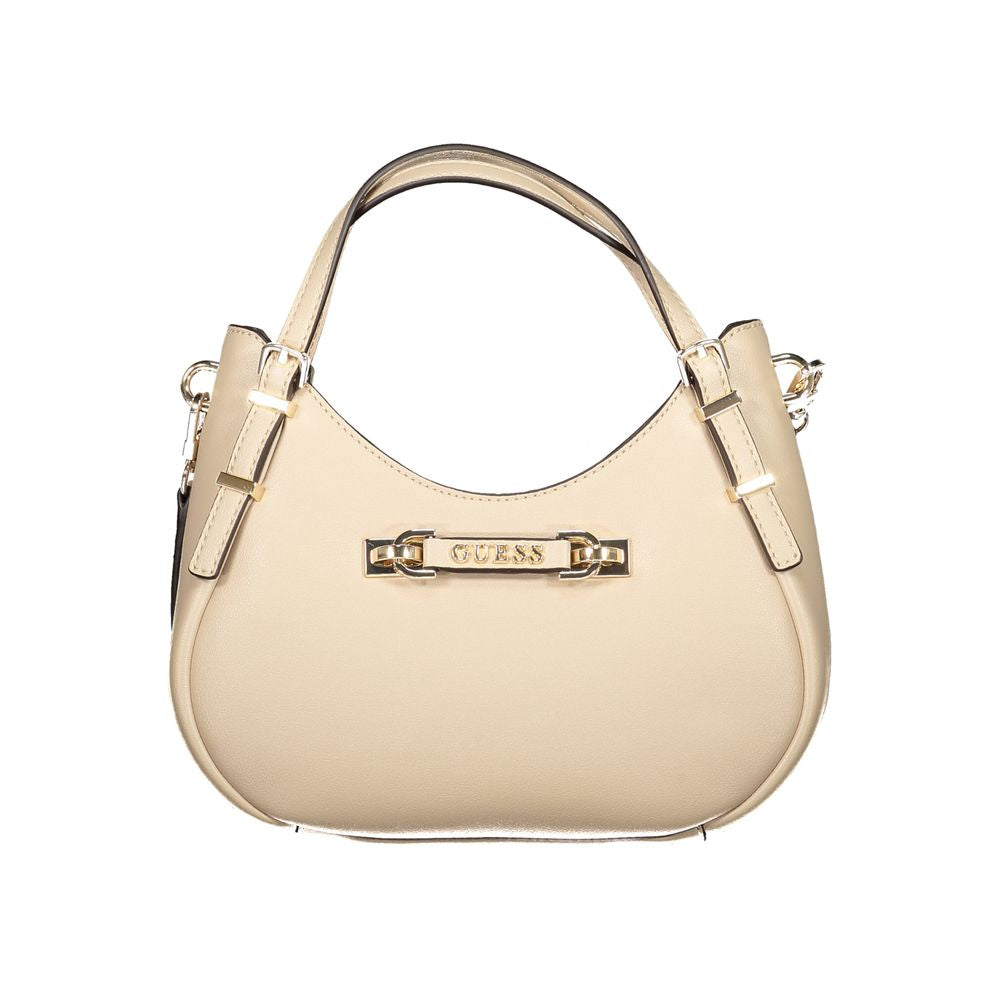 Guess Jeans Beige Polyethylen Damen Handtasche