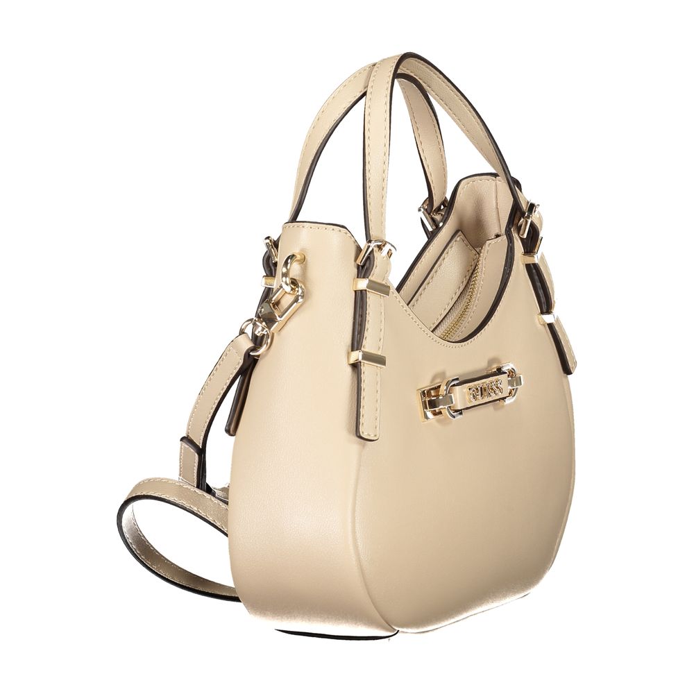 Guess Jeans Beige Polyethylen Damen Handtasche