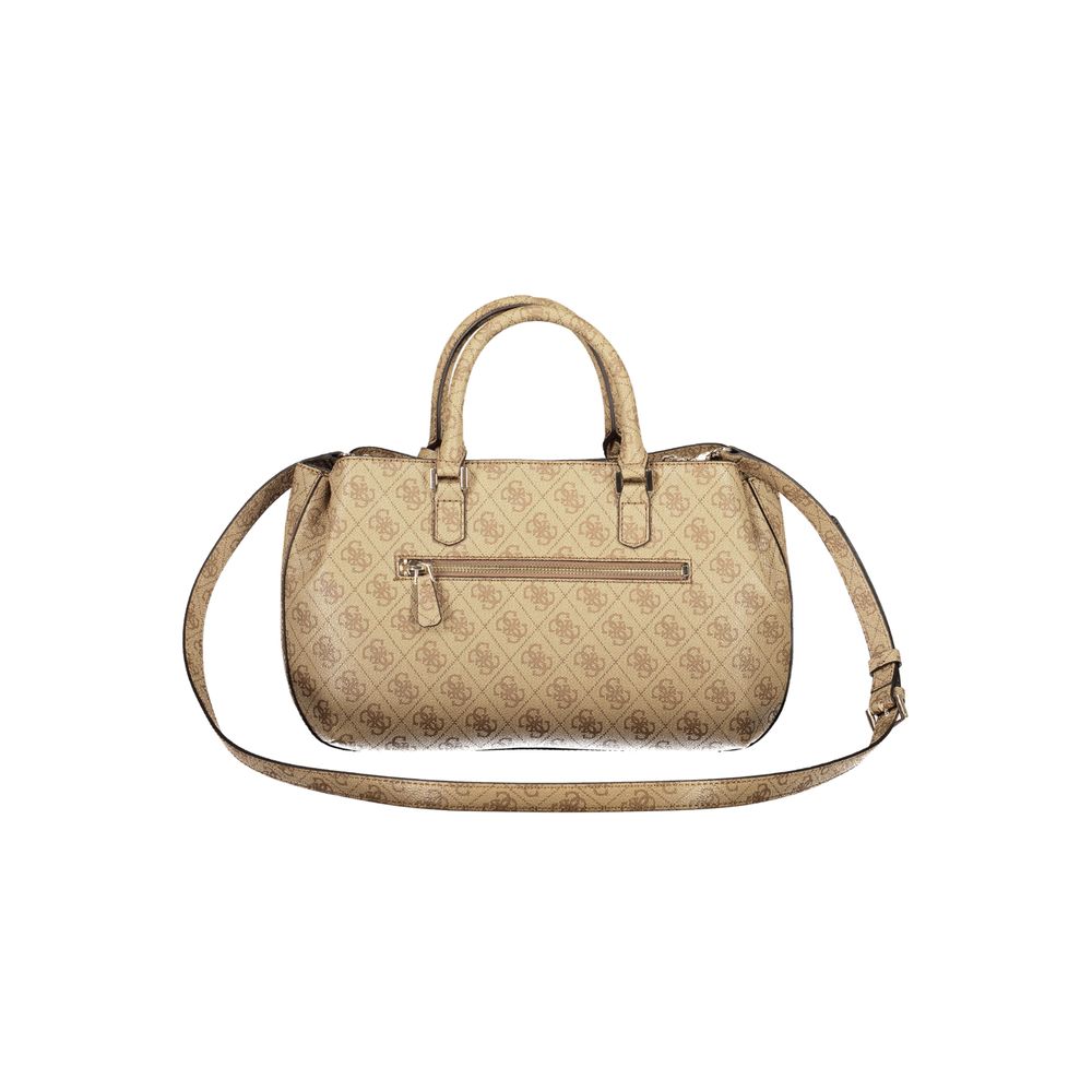 Guess Jeans Beige Polyethylen Damen Handtasche