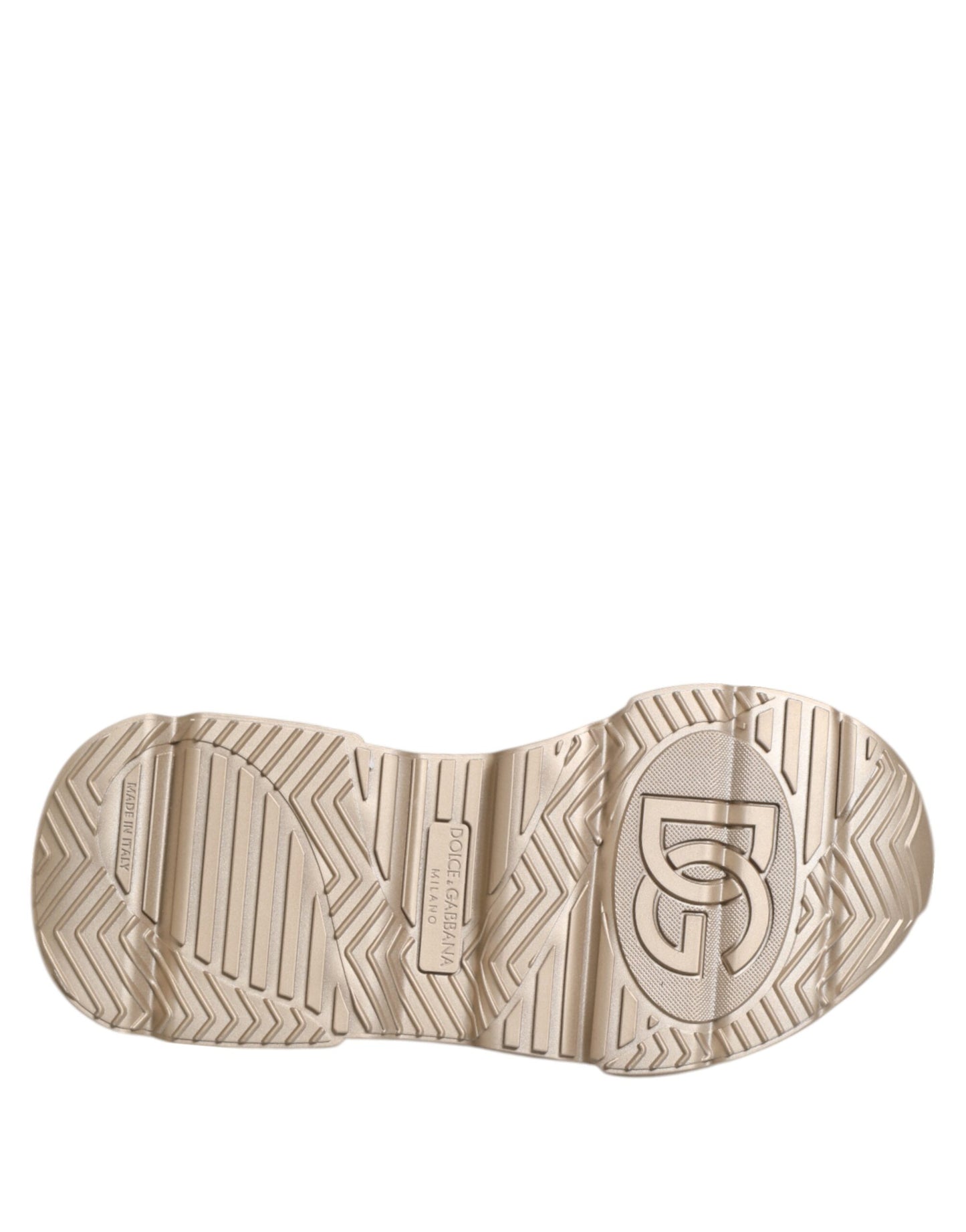 Dolce & Gabbana Daymaster Damen Sneaker aus goldenem Leder
