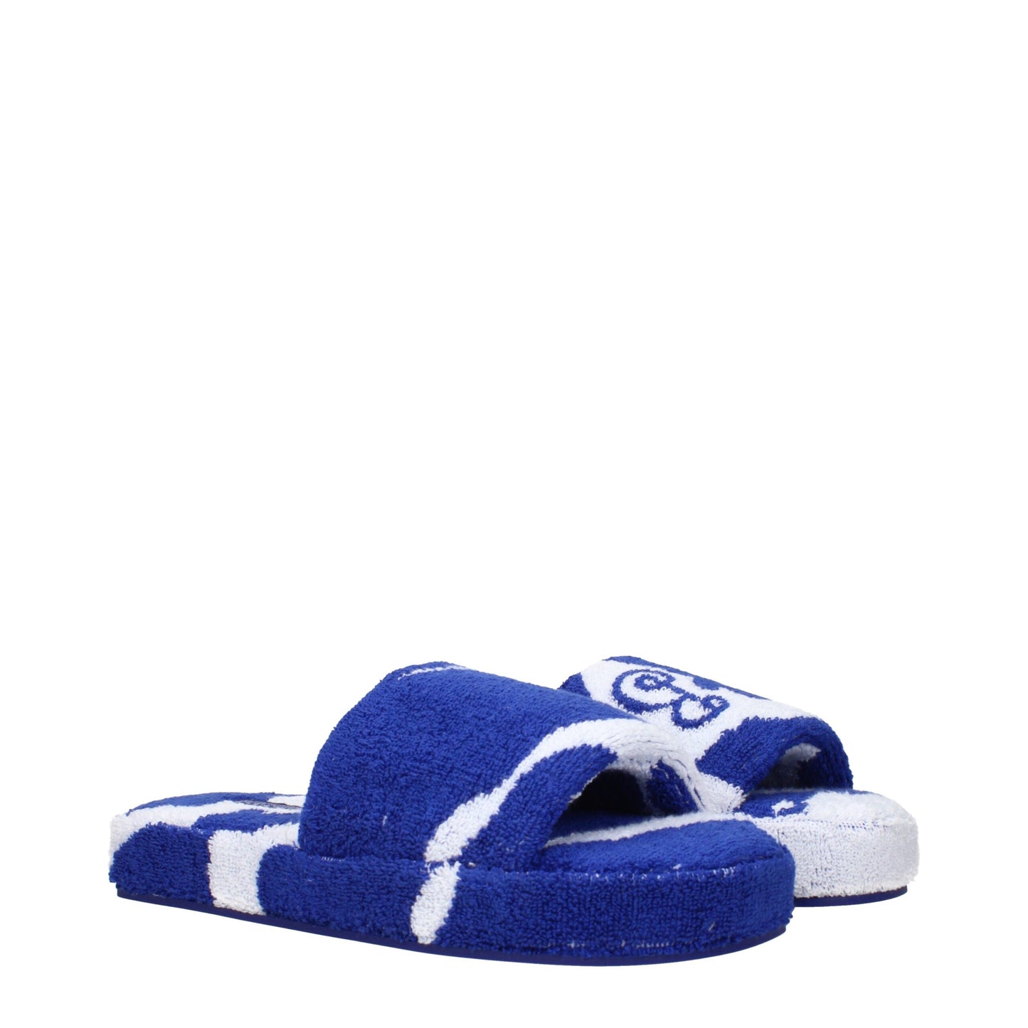 Burberry Blaue Stoff-Hausschuhe