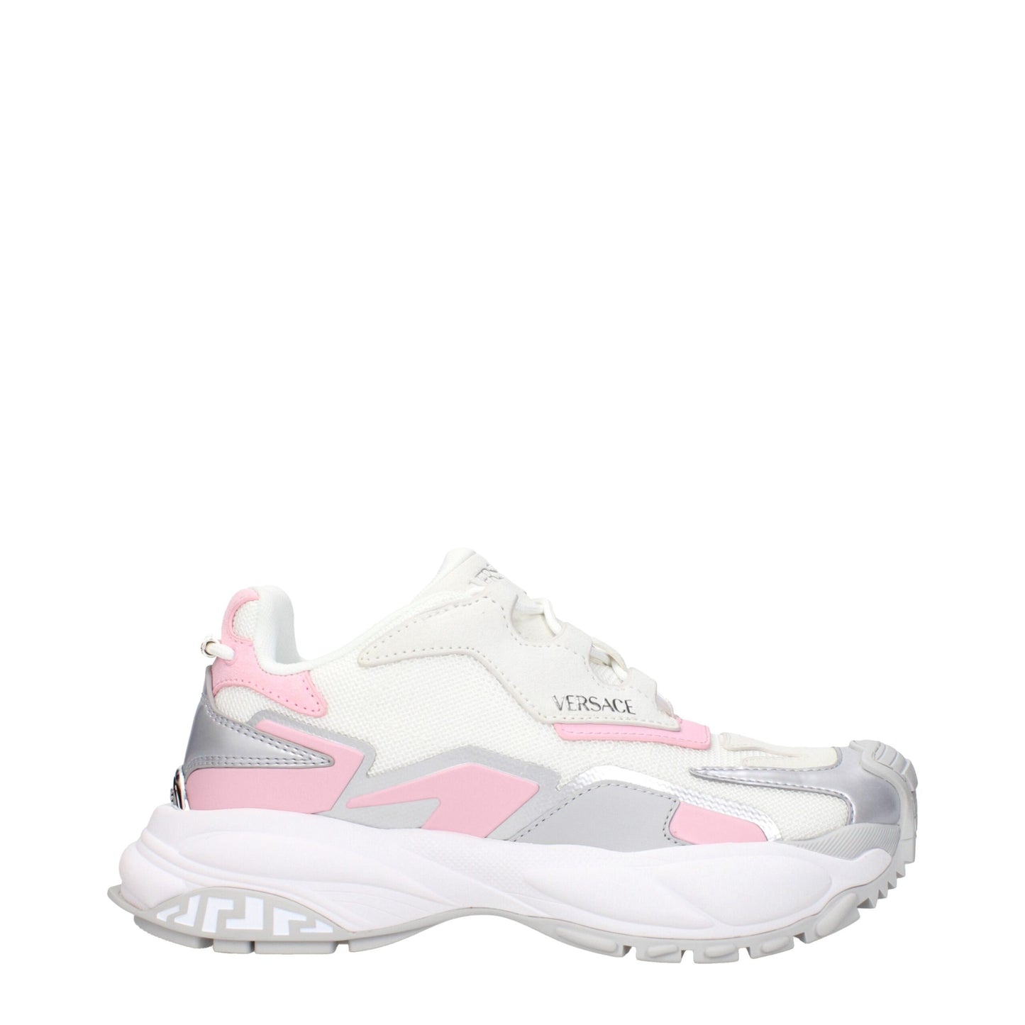 Versace – Weiße, klobige Stoff-Sneaker